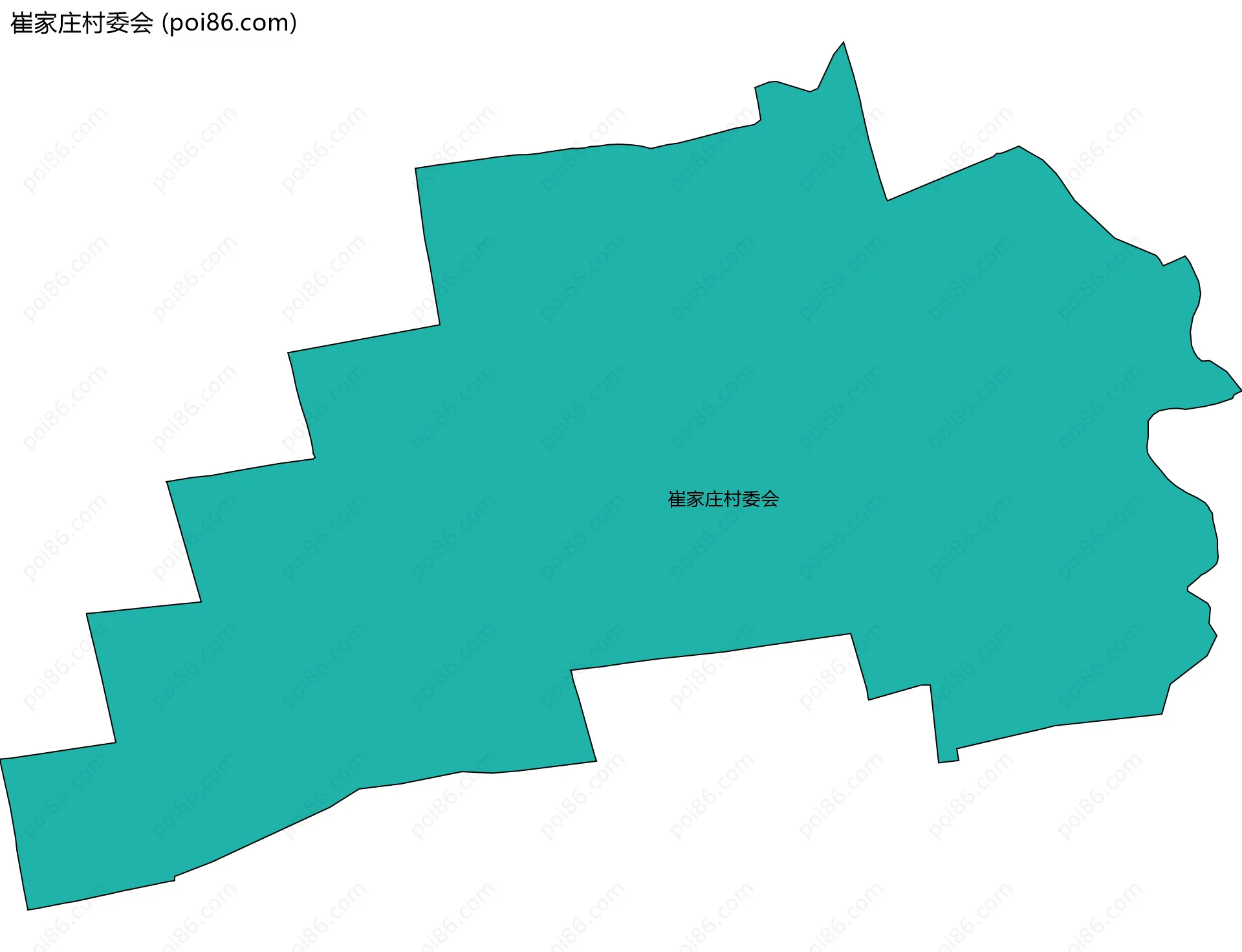 崔家庄村委会边界地图