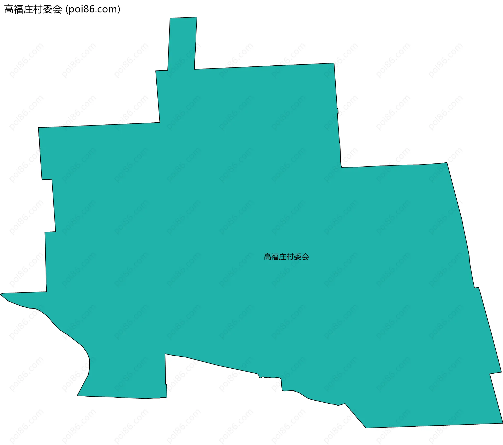 高福庄村委会边界地图
