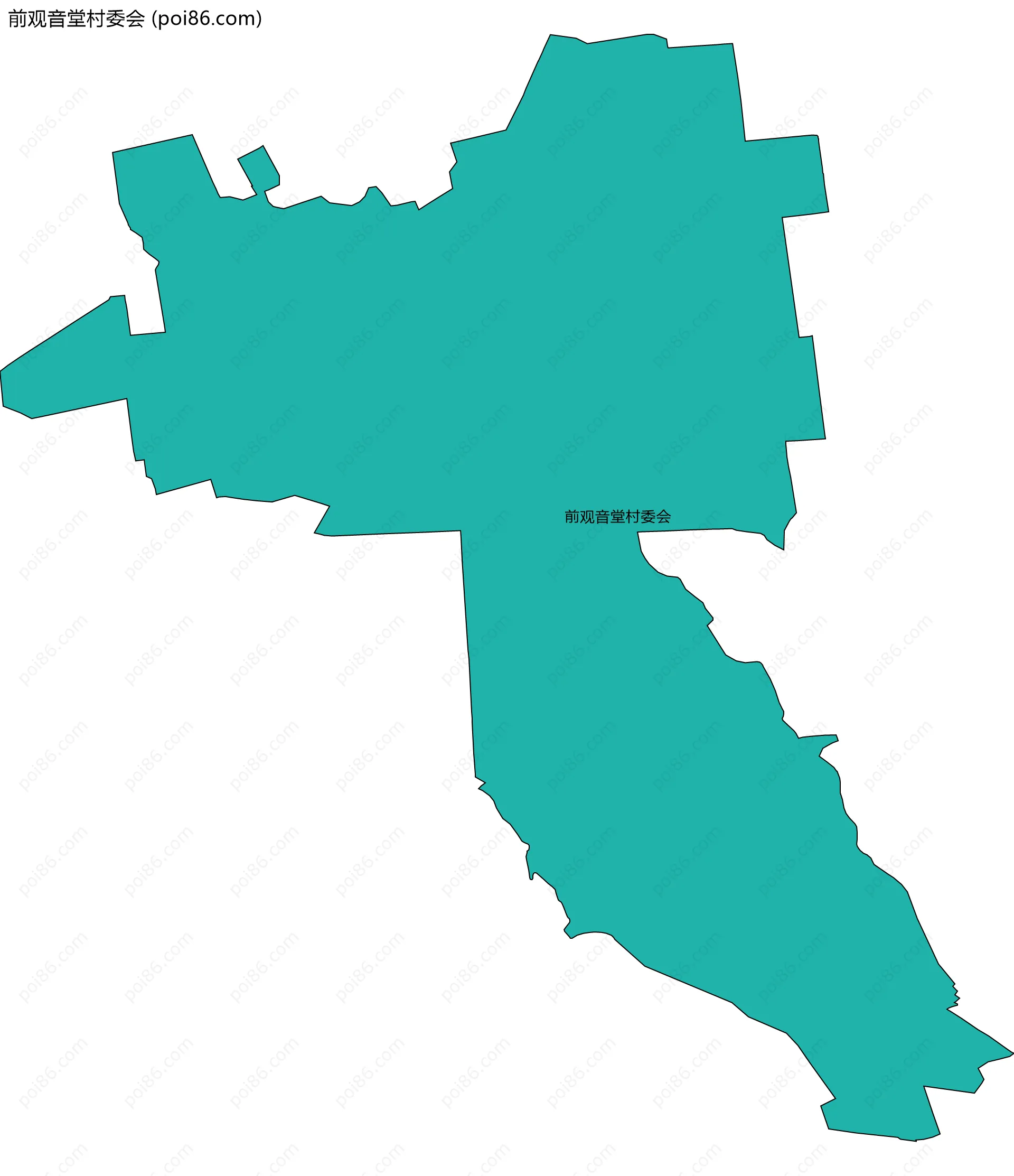 前观音堂村委会边界地图