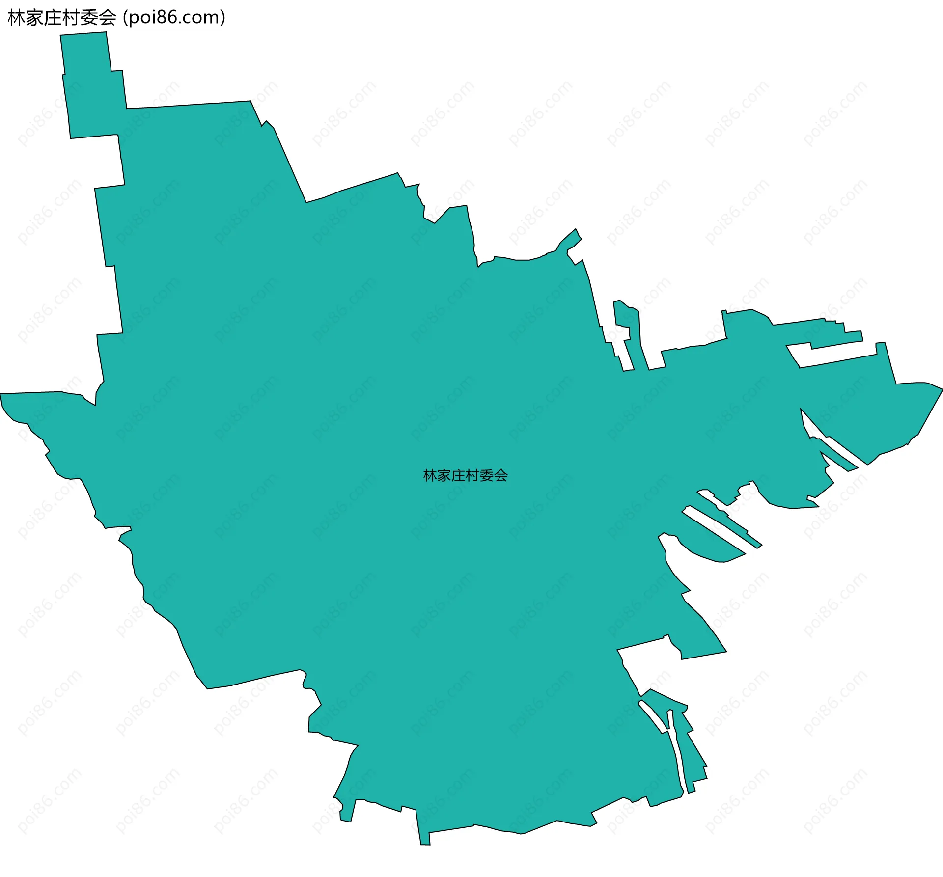 林家庄村委会边界地图