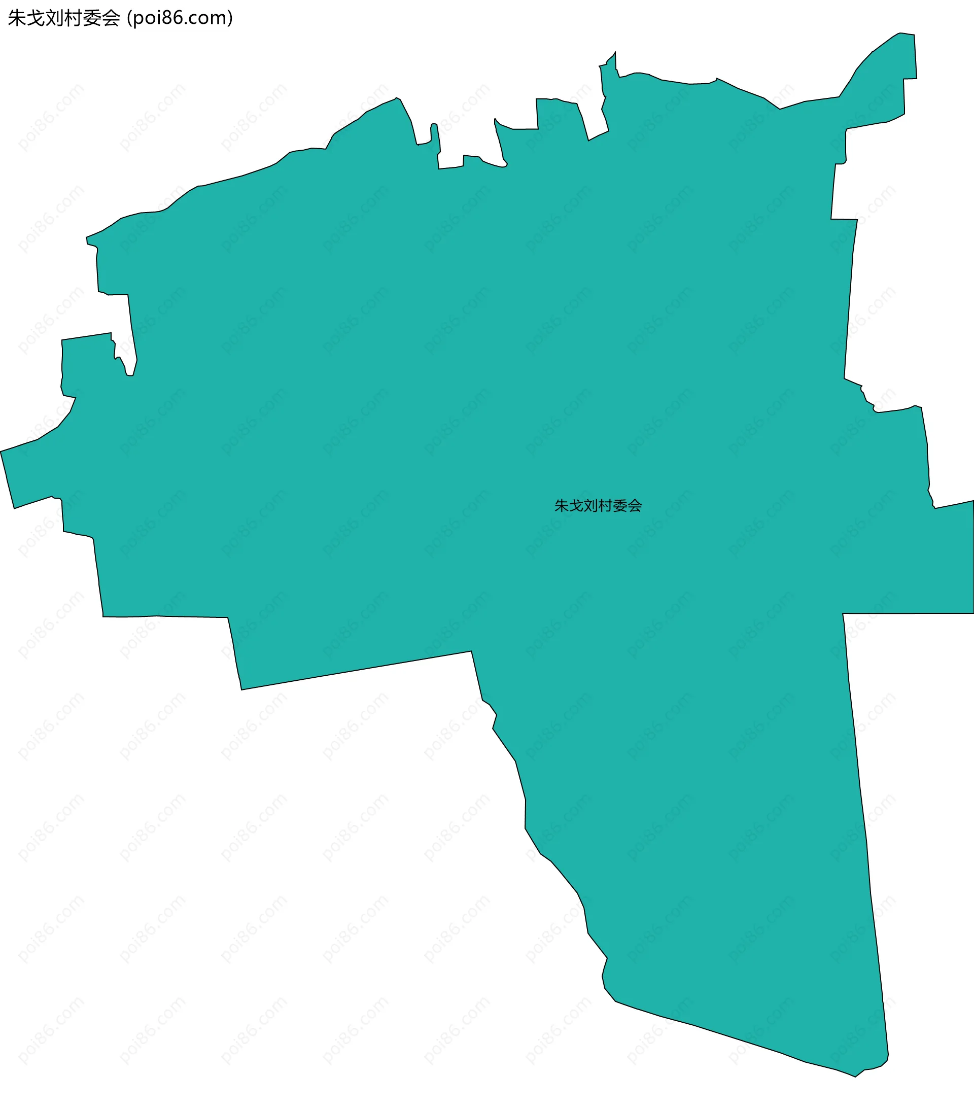 朱戈刘村委会边界地图
