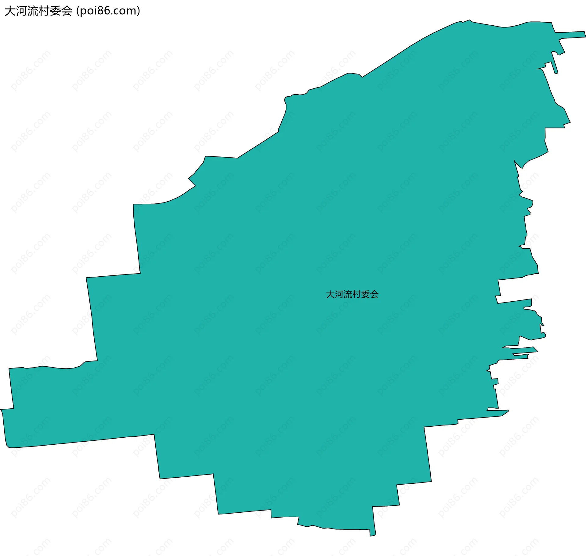 大河流村委会边界地图