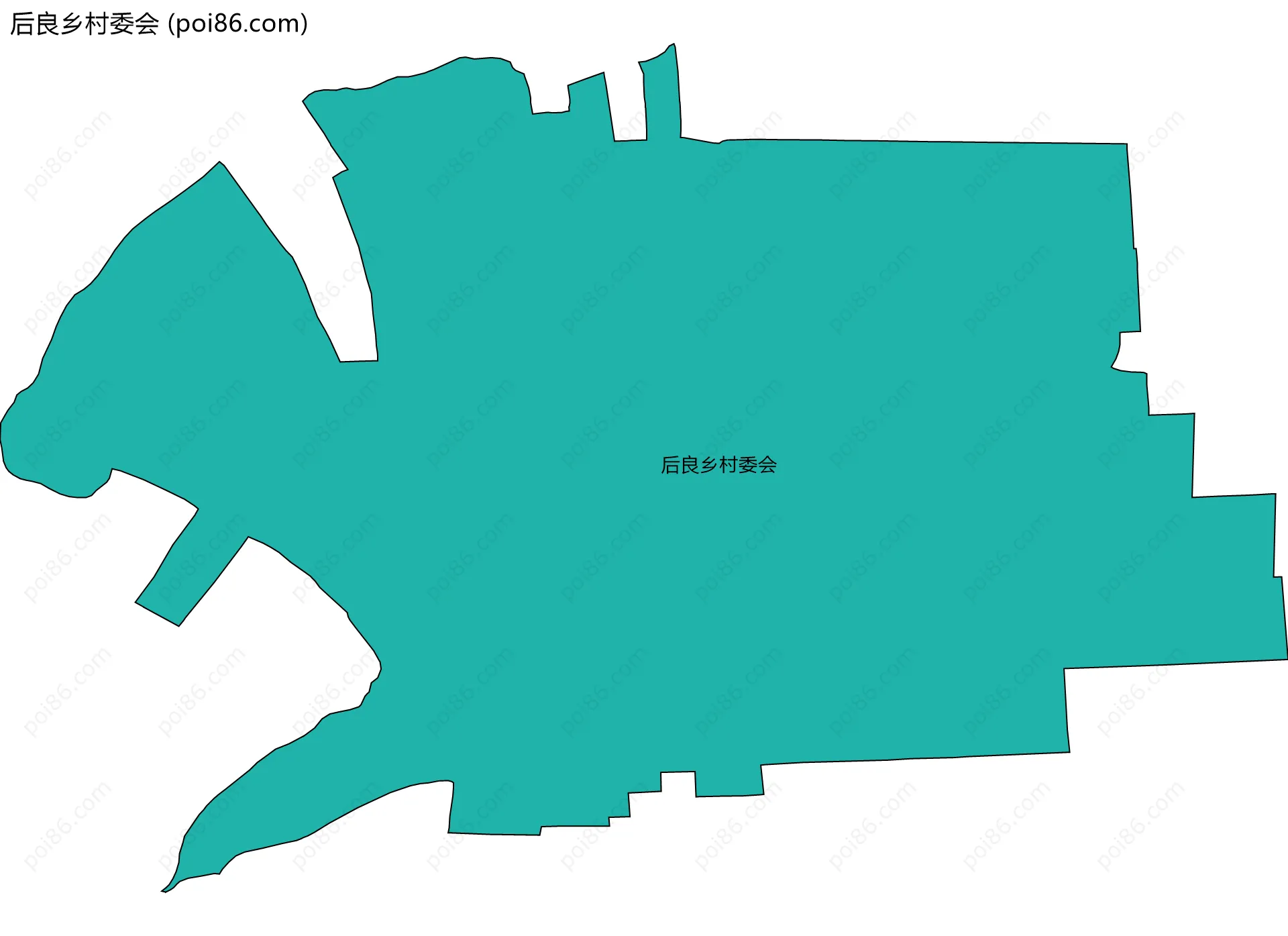 后良乡村委会边界地图