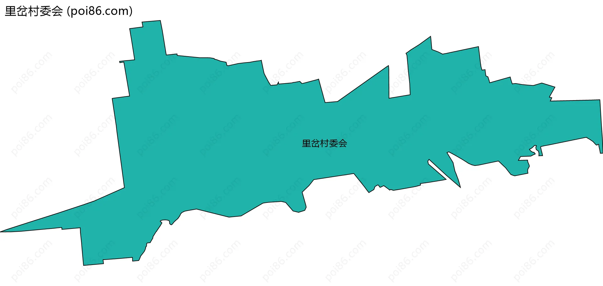 里岔村委会边界地图