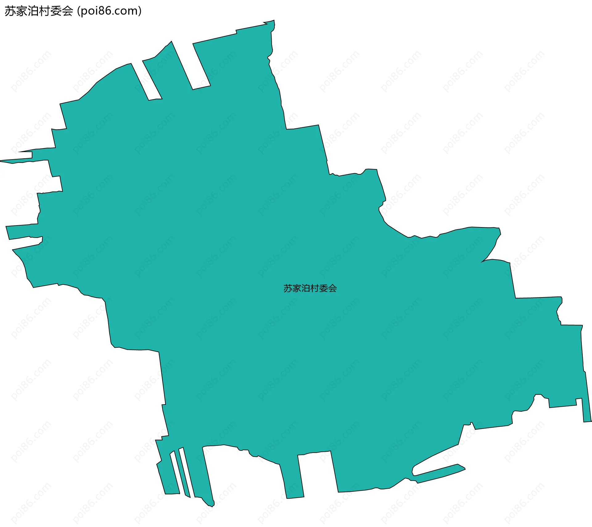 苏家泊村委会边界地图