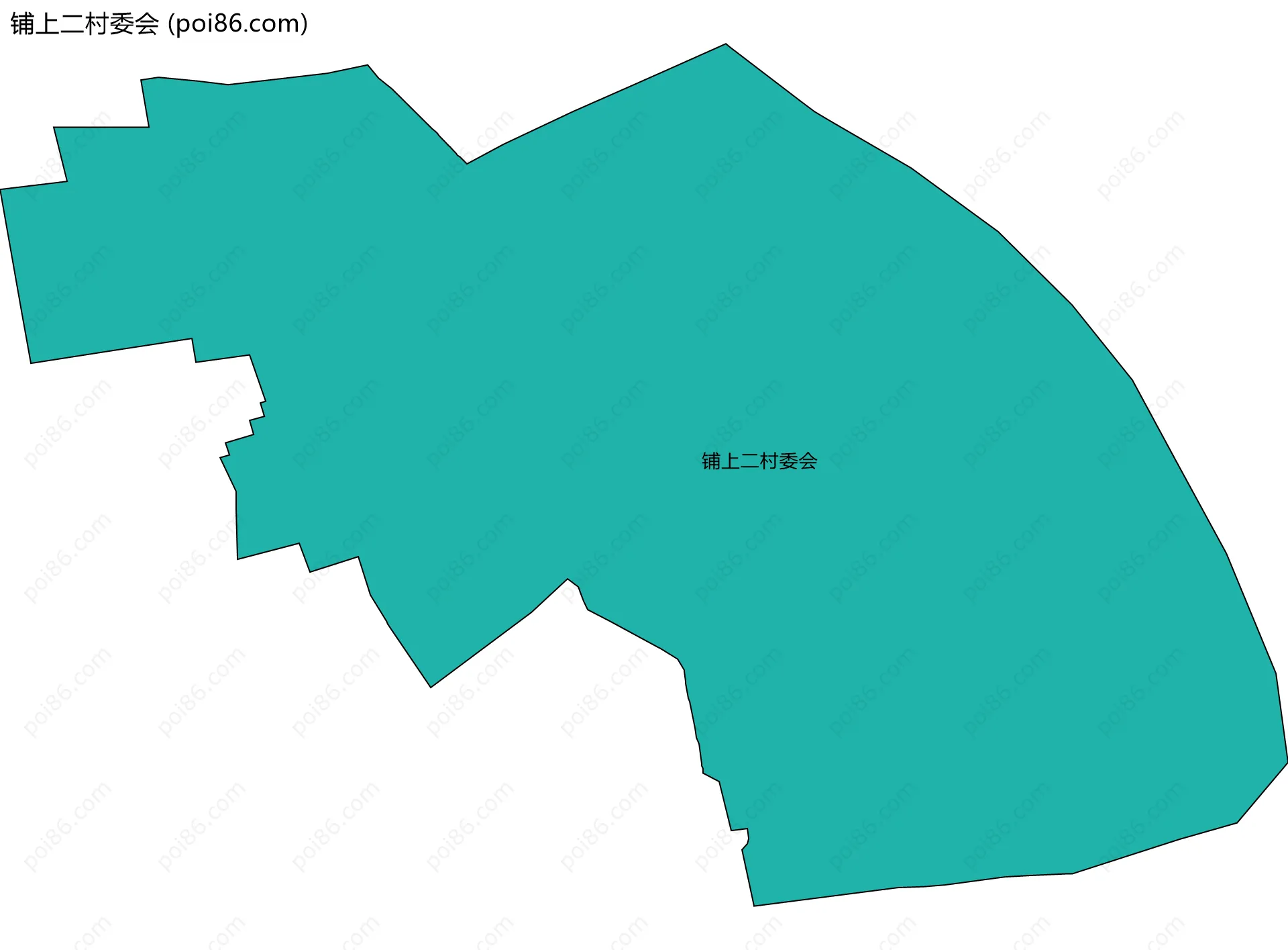 铺上二村委会边界地图