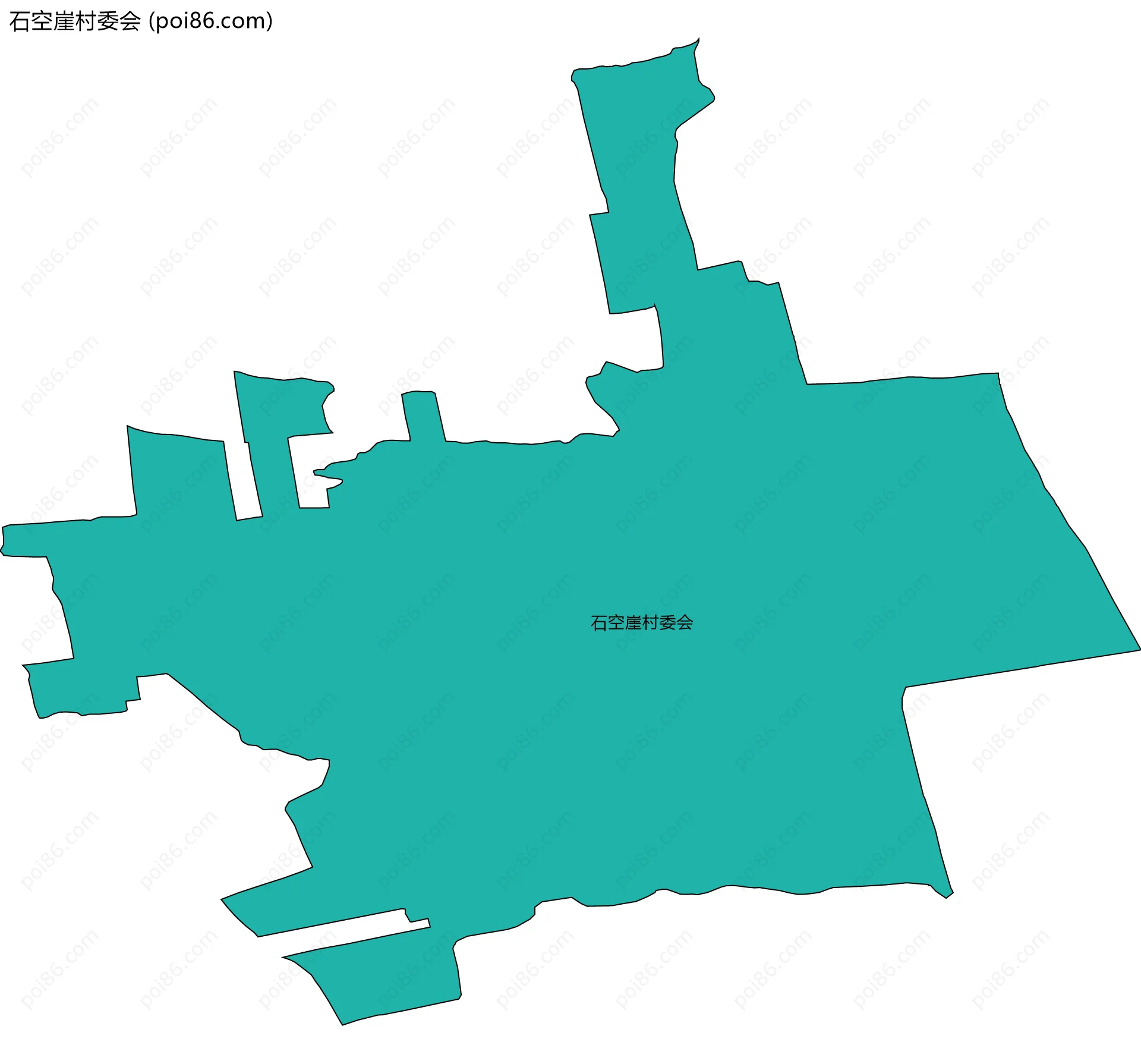 石空崖村委会边界地图