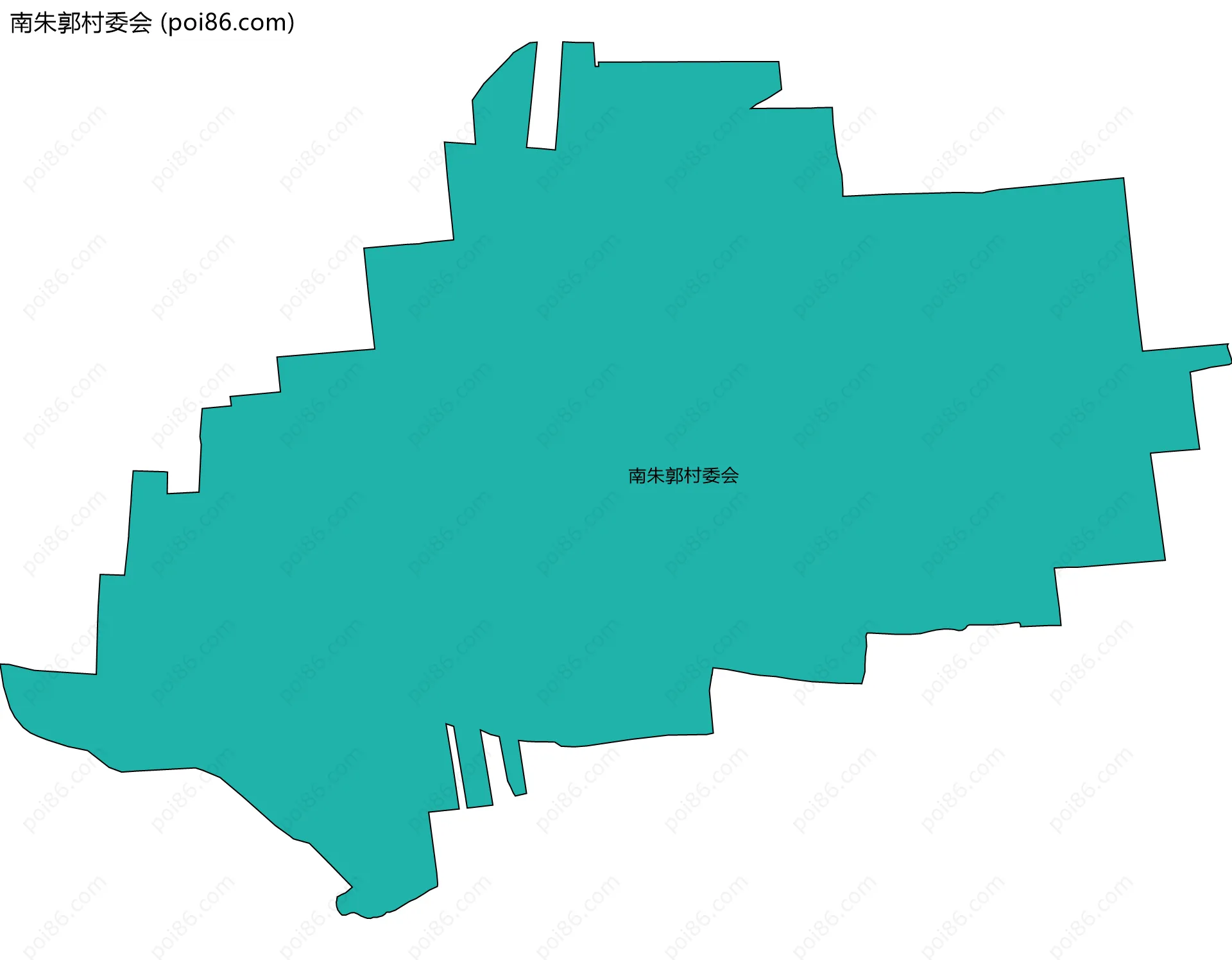 南朱郭村委会边界地图