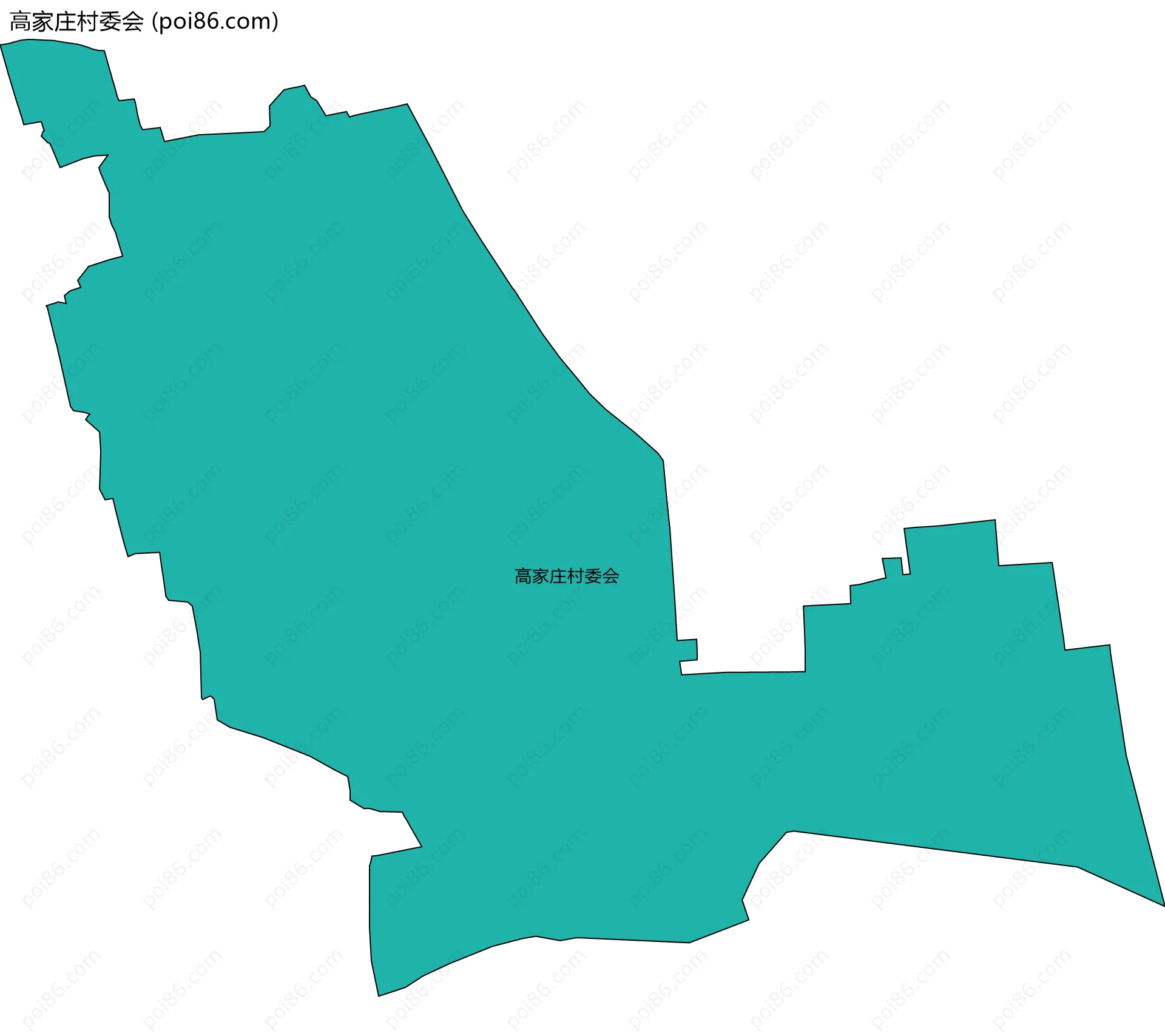 高家庄村委会边界地图