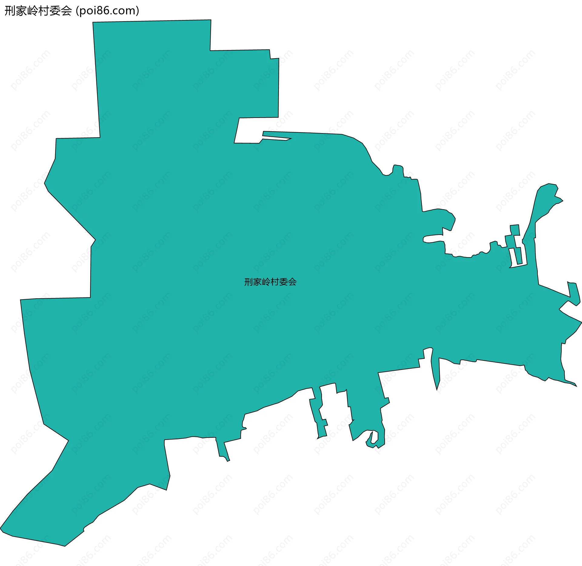 刑家岭村委会边界地图