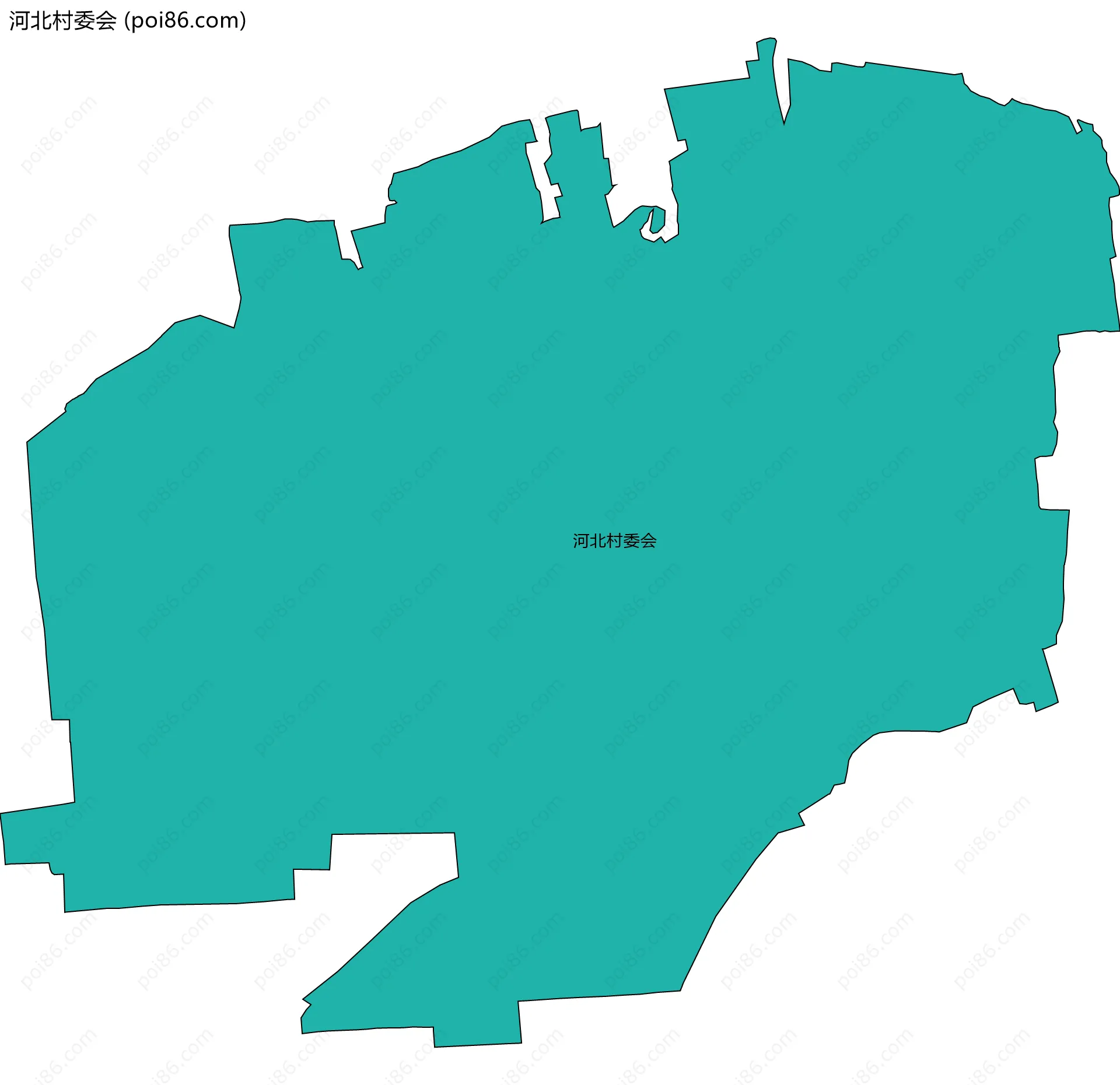 河北村委会边界地图