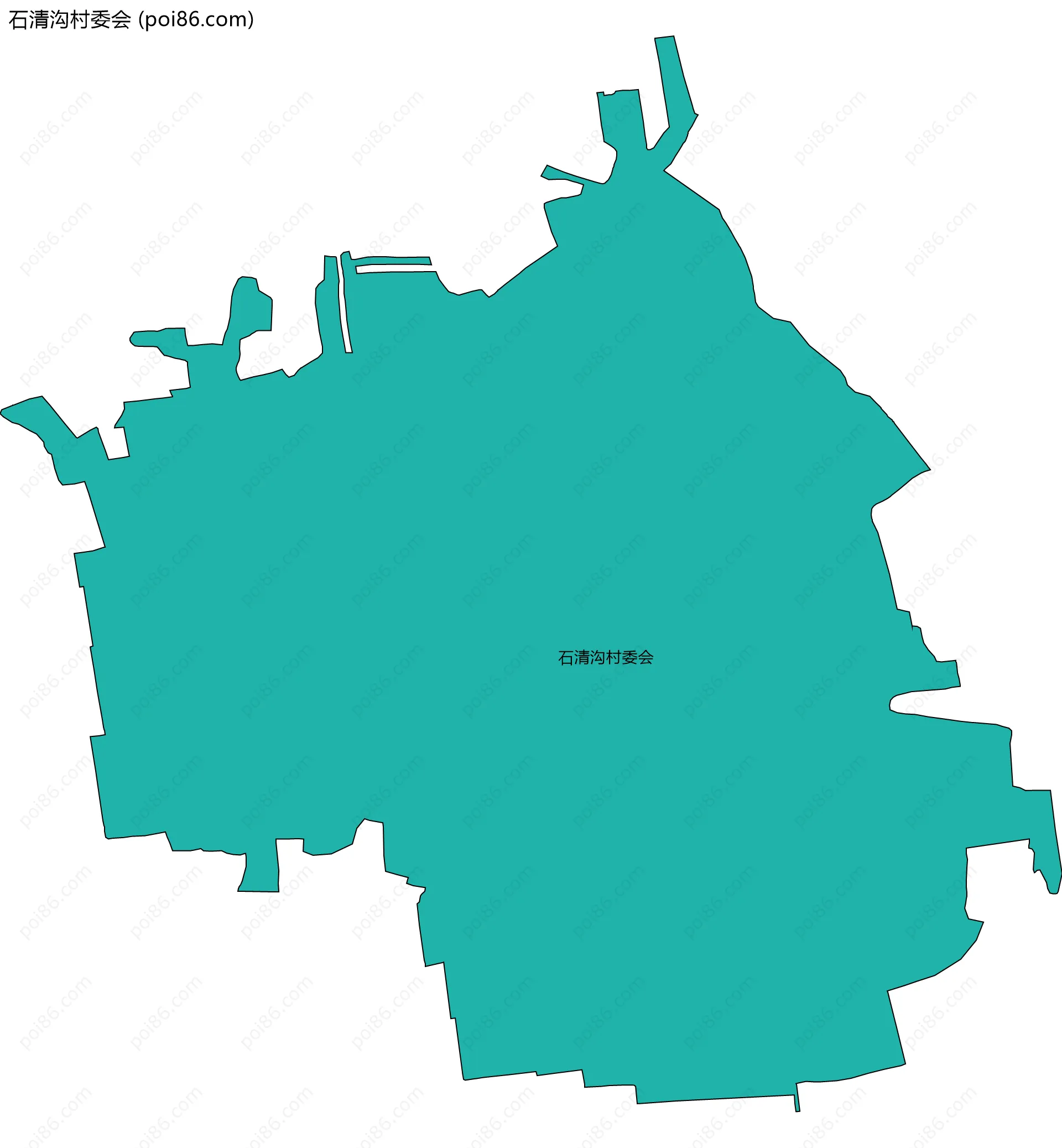 石清沟村委会边界地图