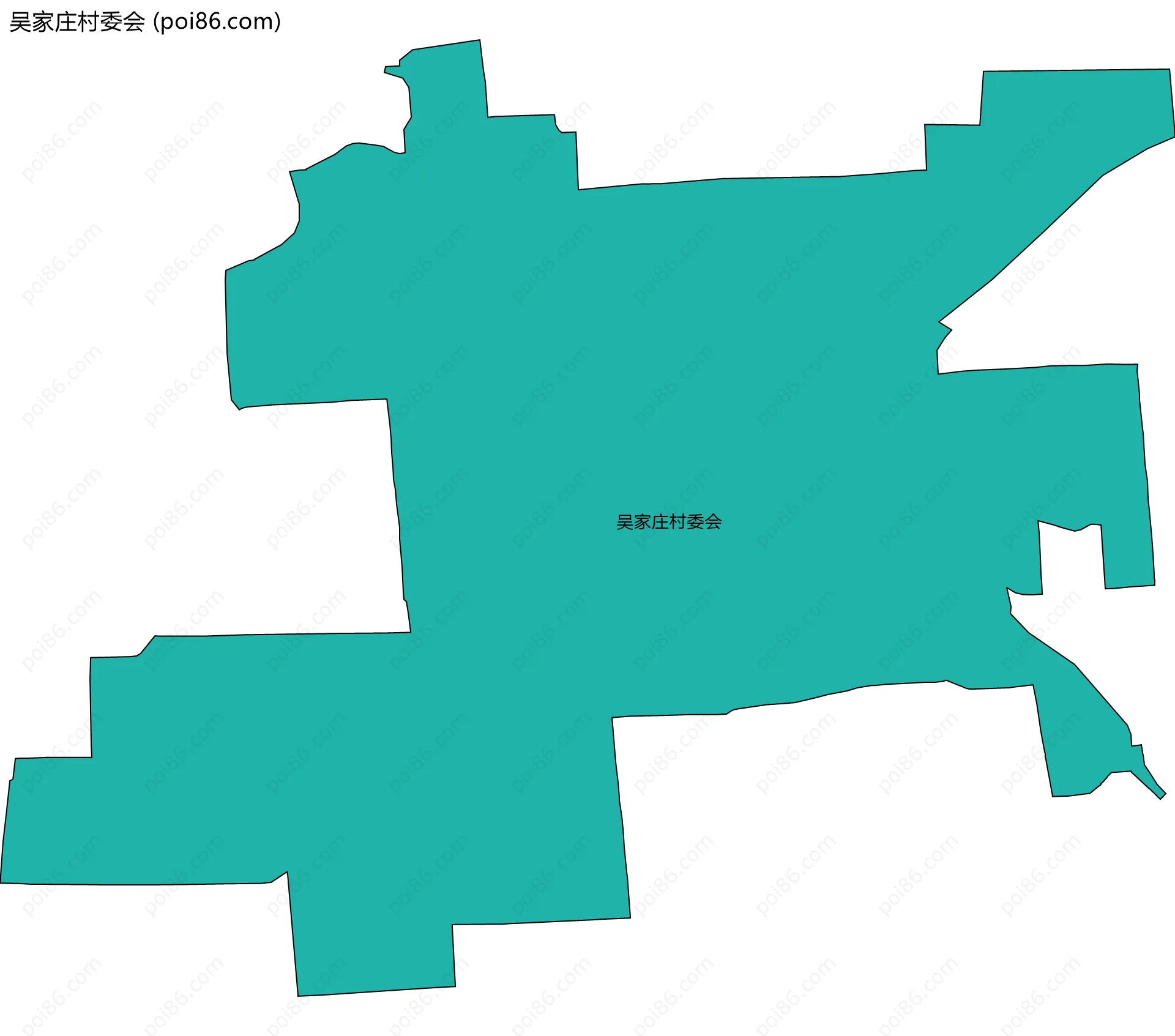 吴家庄村委会边界地图
