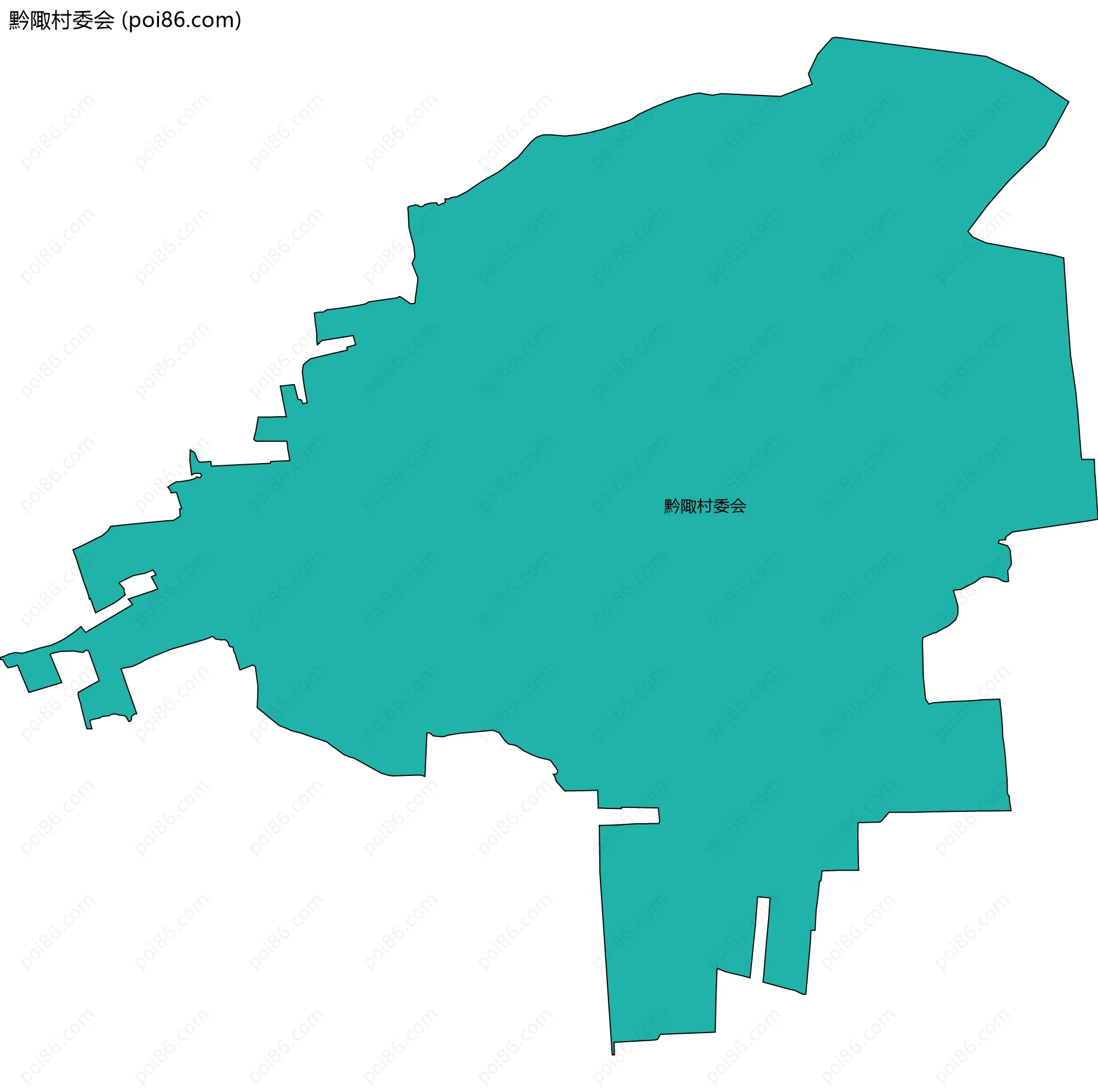 黔陬村委会边界地图