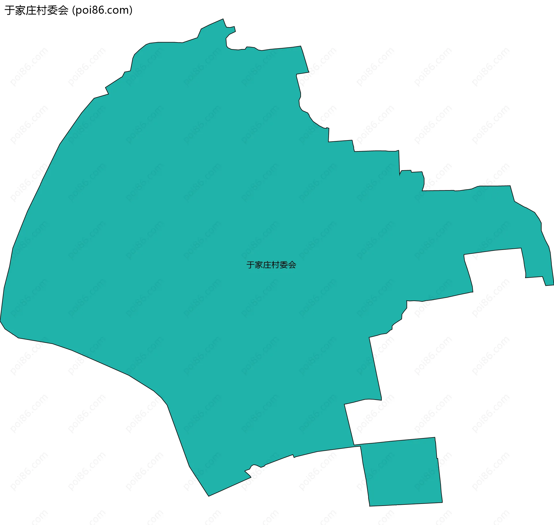 于家庄村委会边界地图