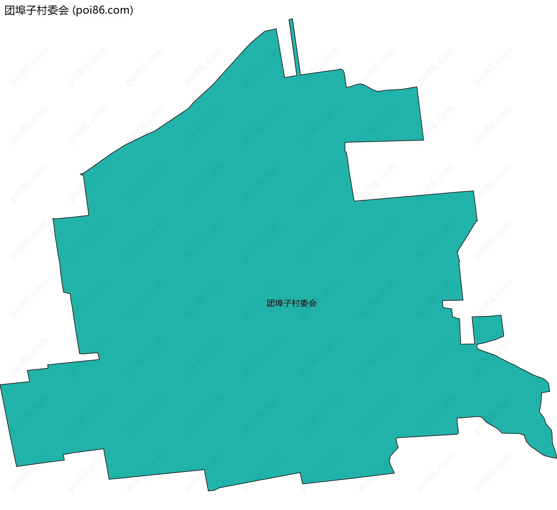 团埠子村委会边界地图