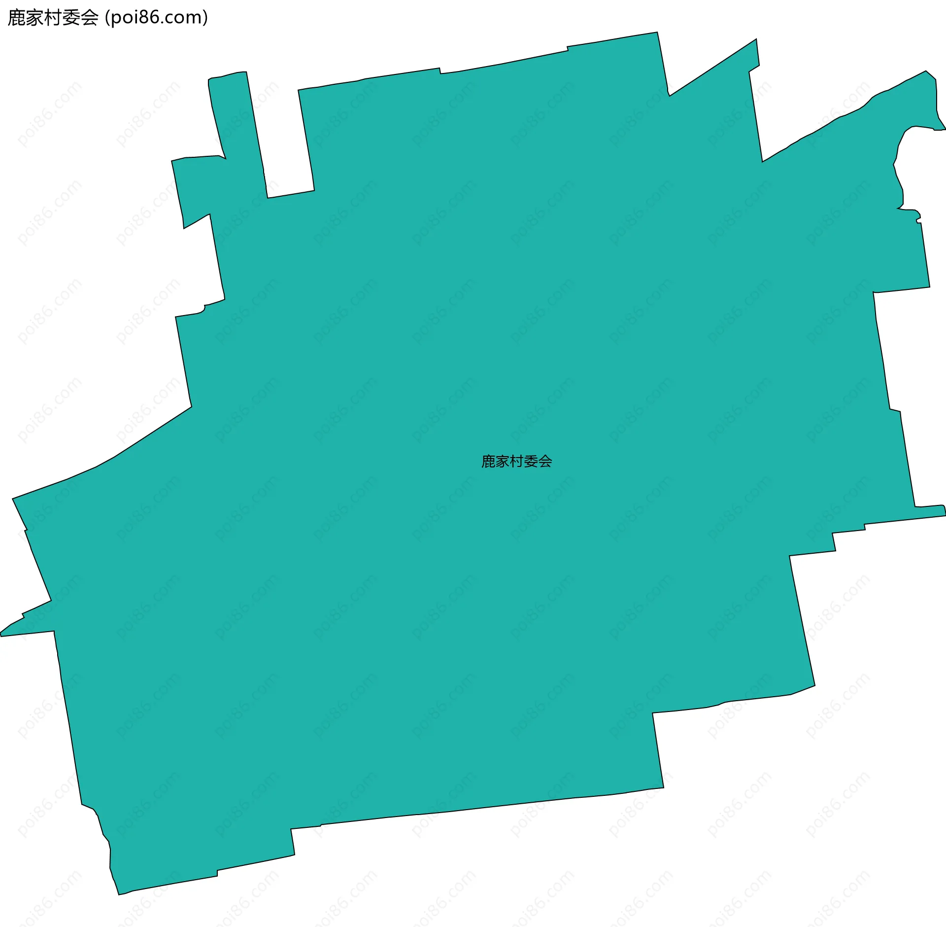 鹿家村委会边界地图