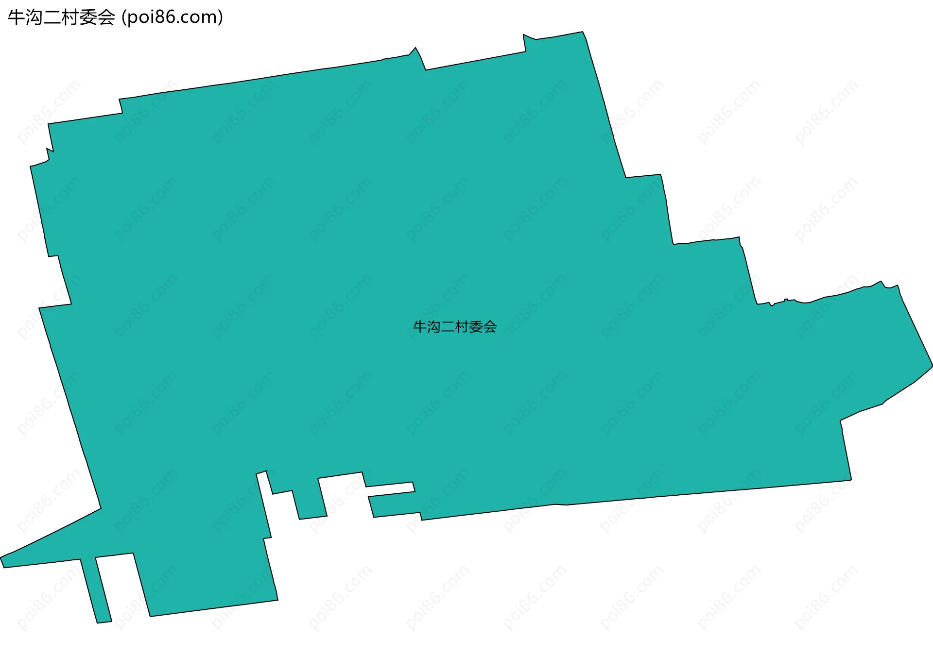 牛沟二村委会边界地图