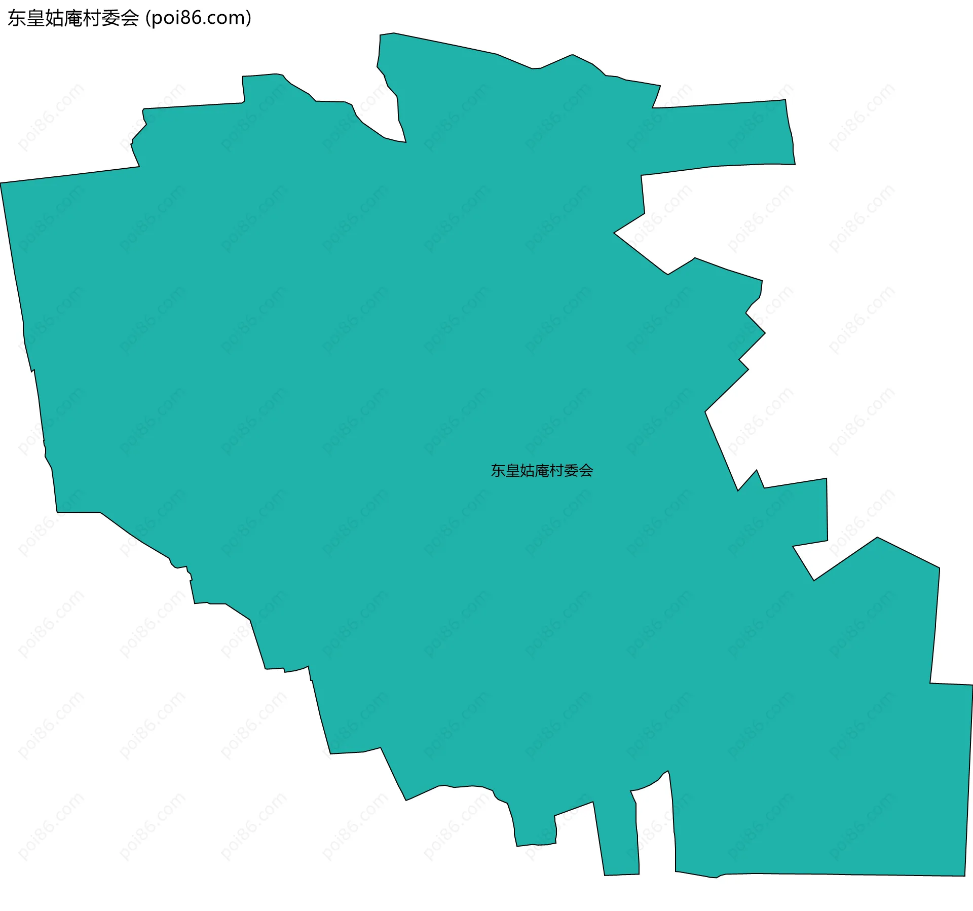 东皇姑庵村委会边界地图