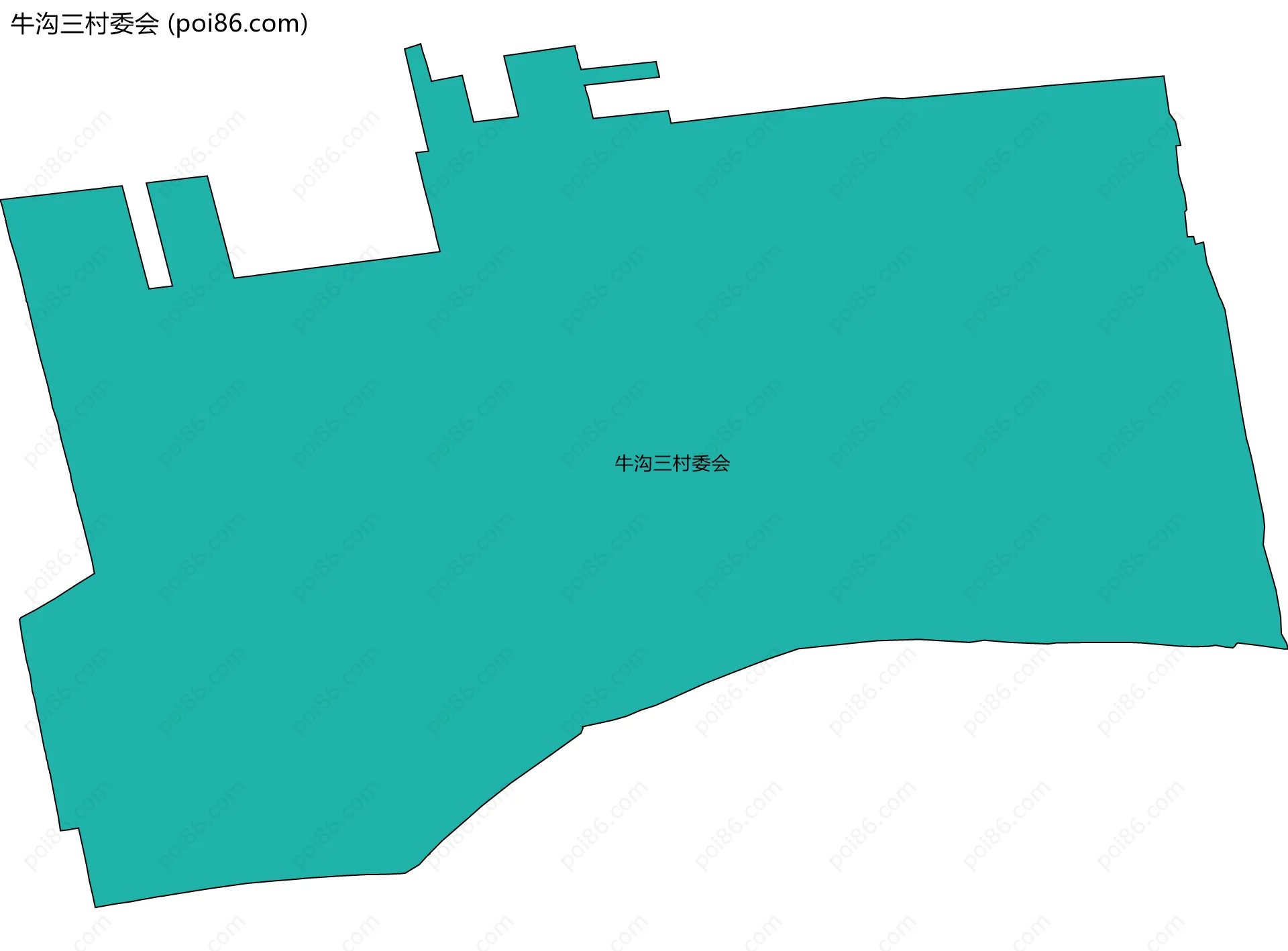 牛沟三村委会边界地图