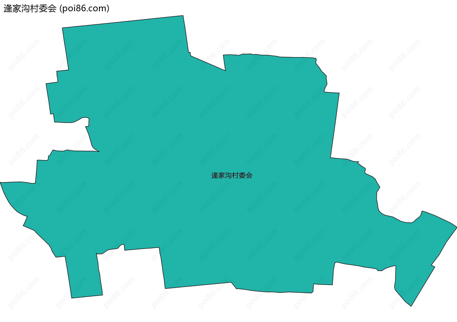 逄家沟村委会边界地图