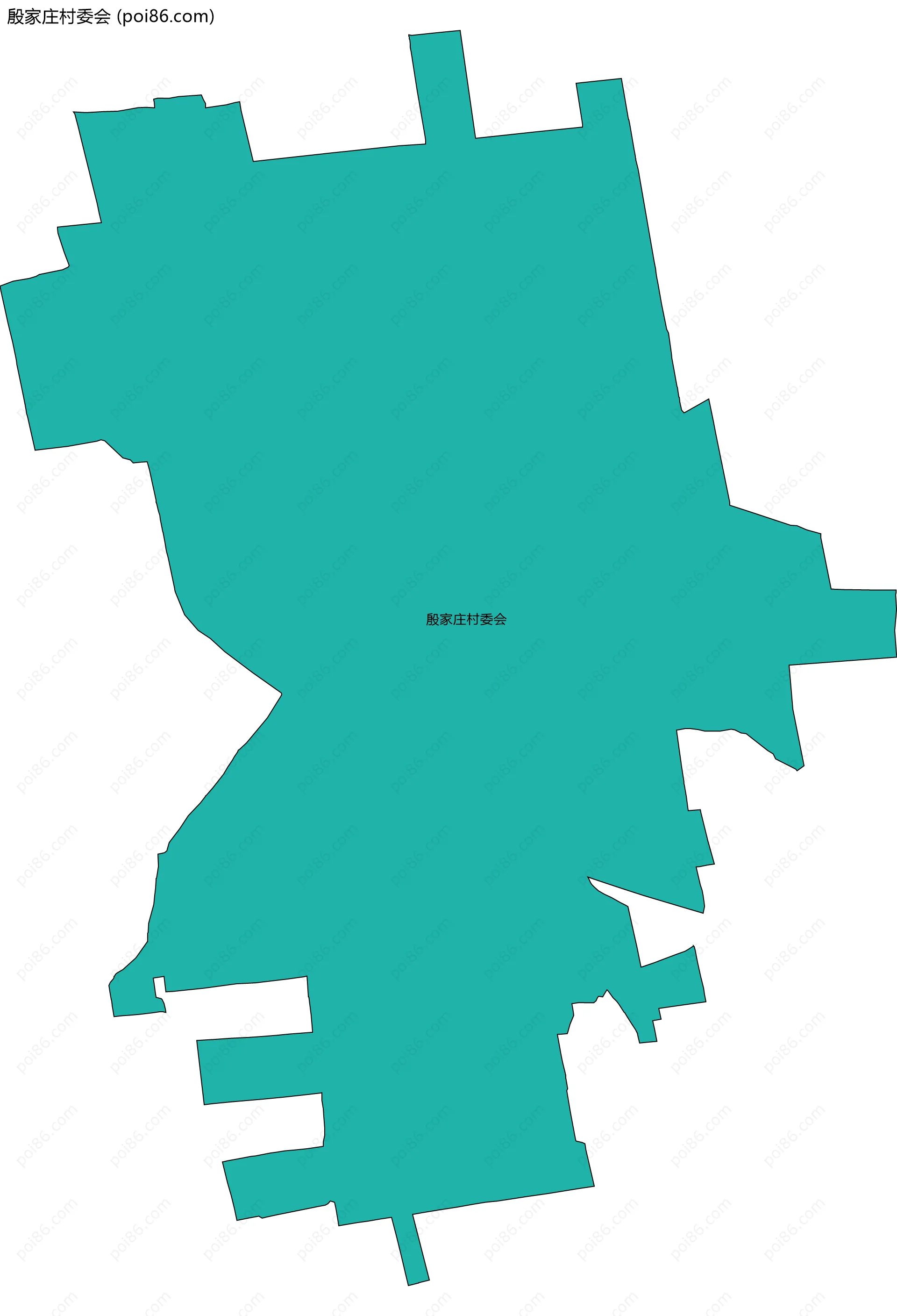 殷家庄村委会边界地图
