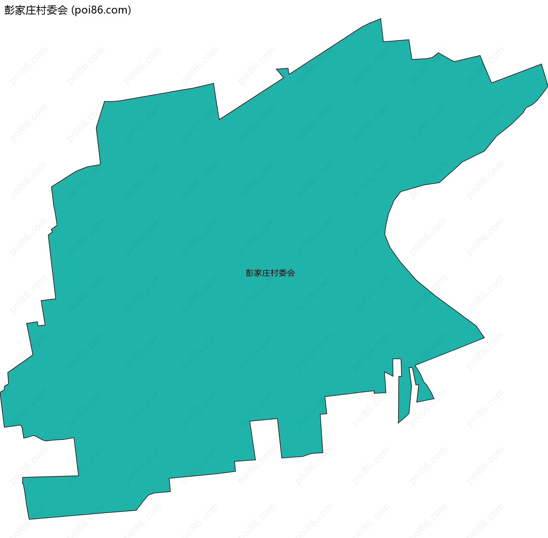 彭家庄村委会边界地图