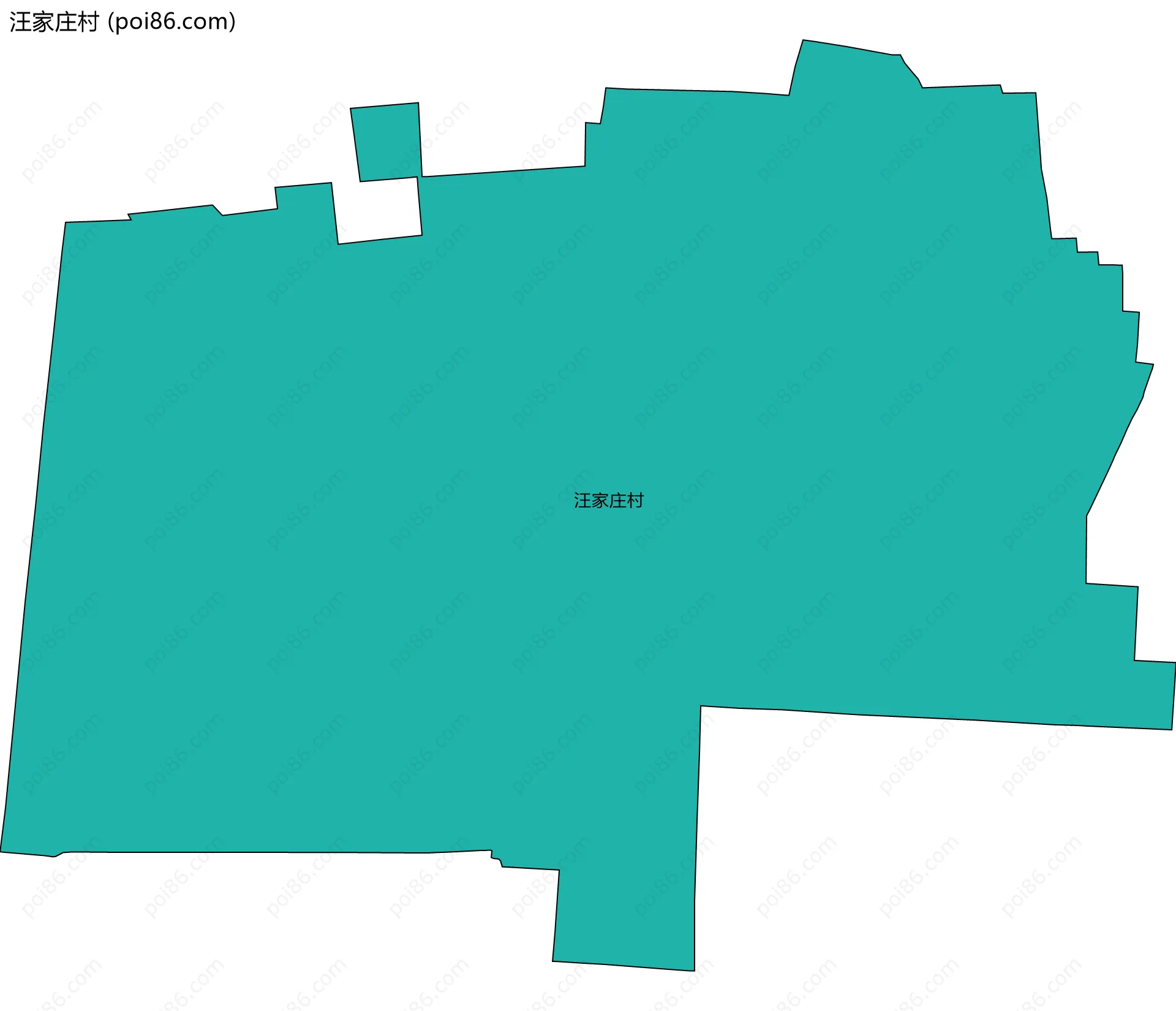 汪家庄村边界地图