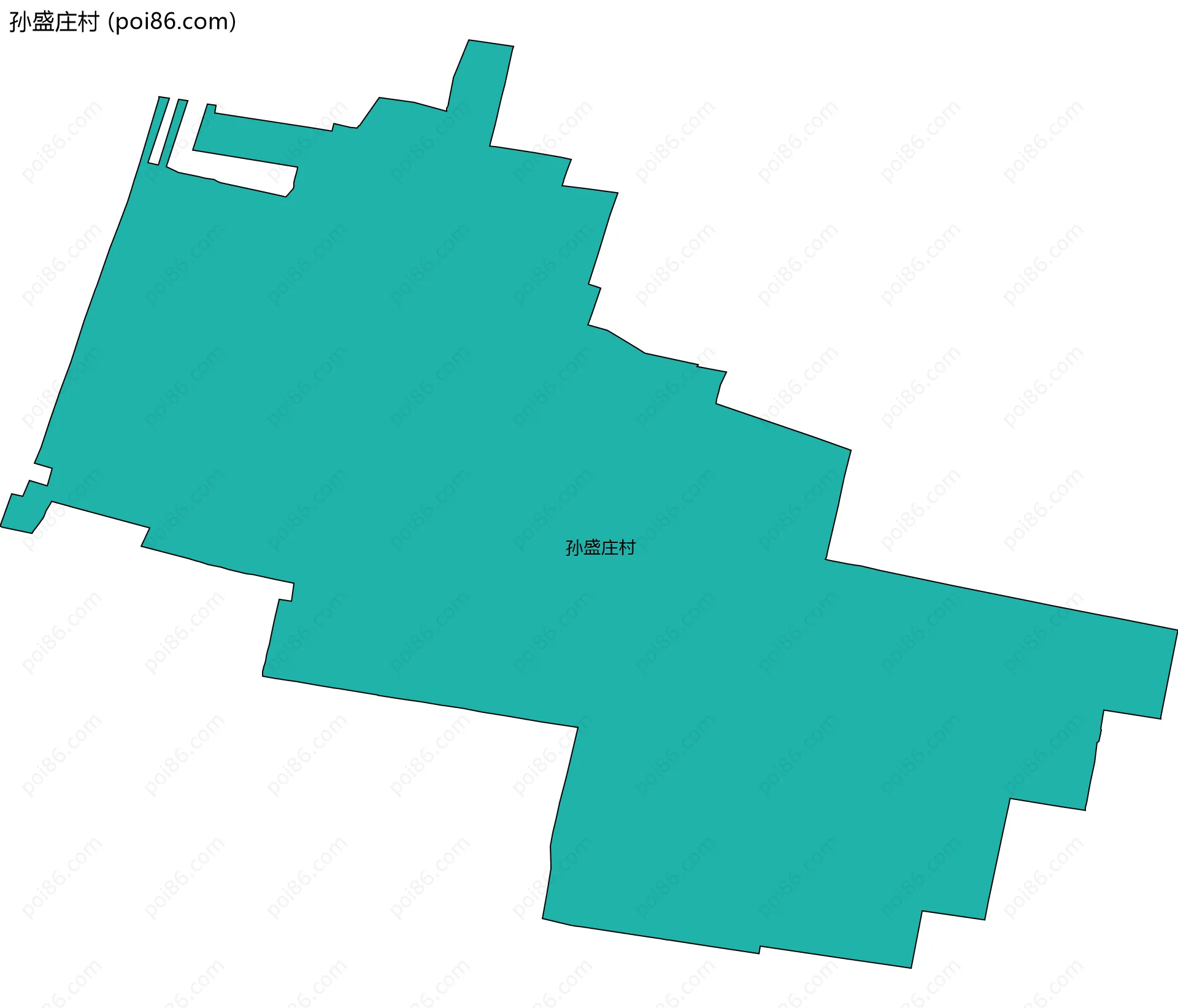 孙盛庄村边界地图