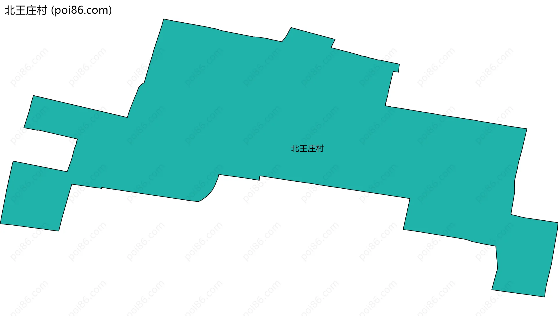 北王庄村边界地图