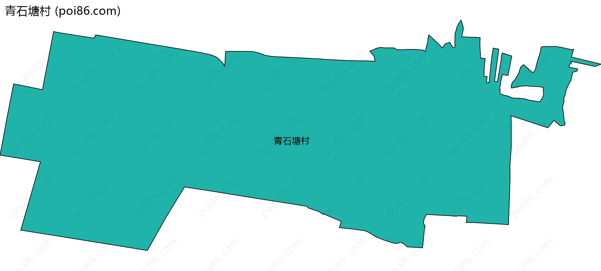 青石塘村边界地图
