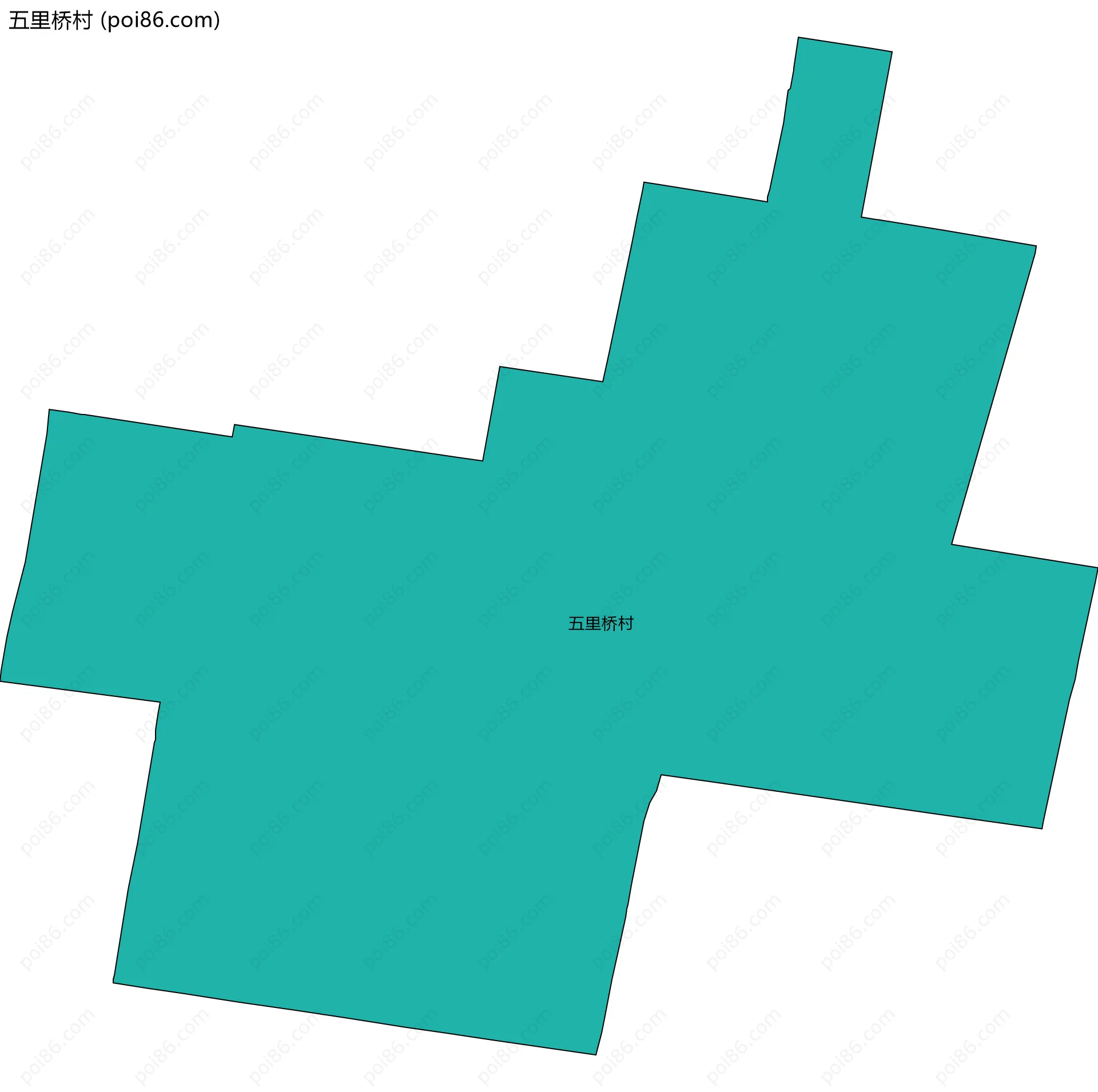 五里桥村边界地图