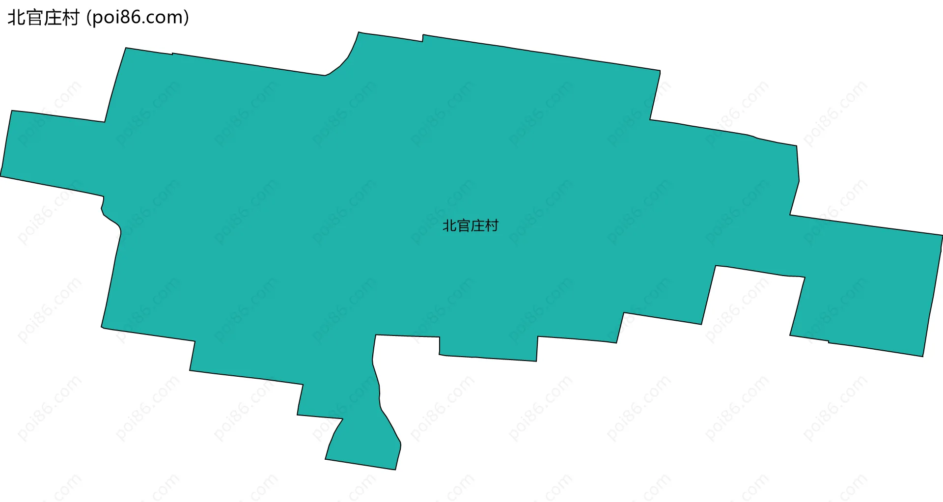 北官庄村边界地图