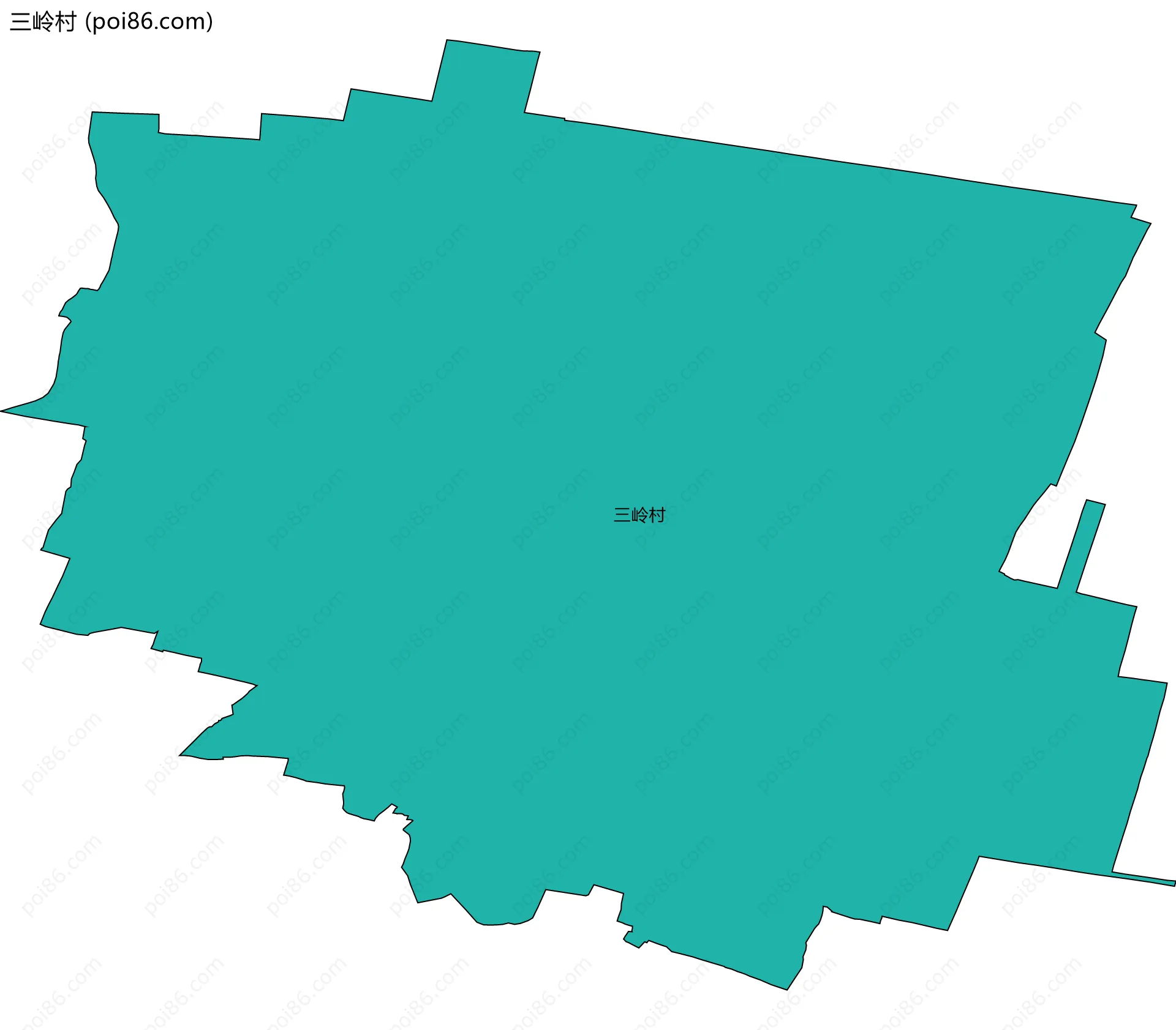 三岭村边界地图