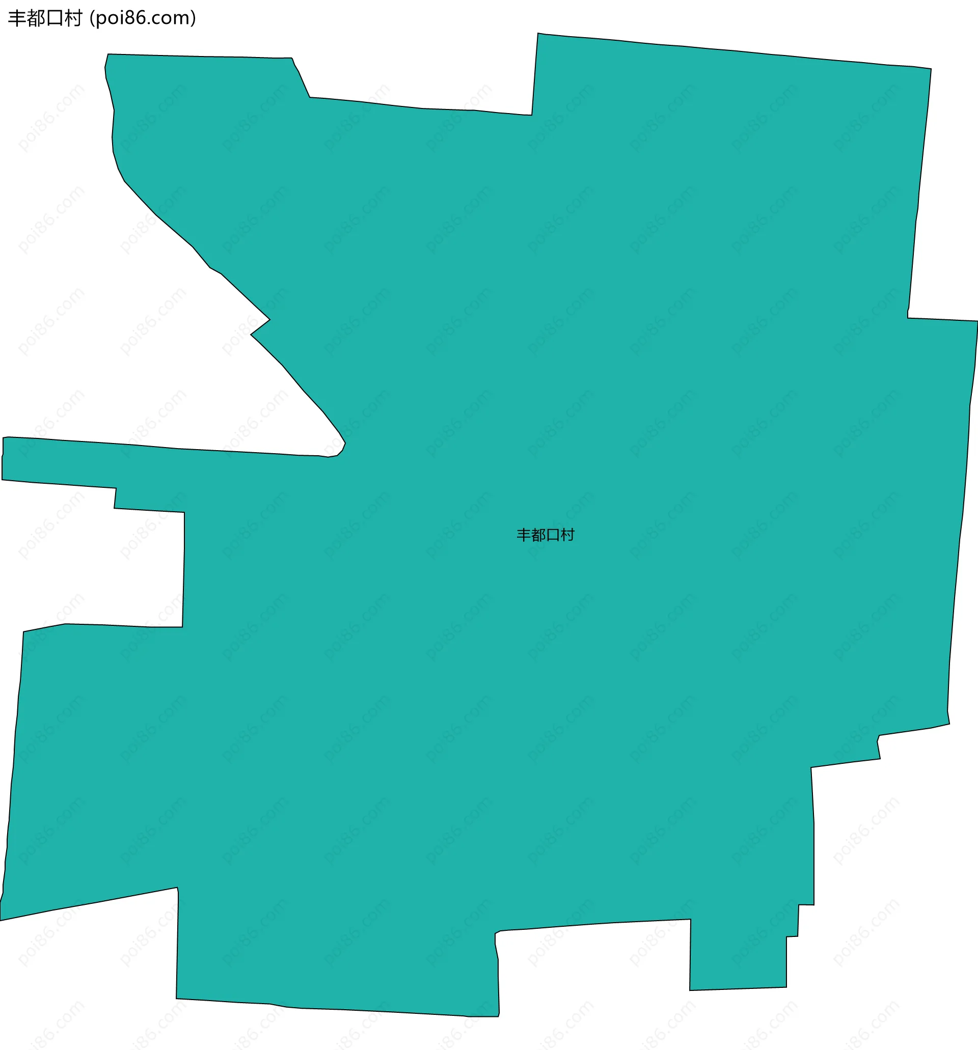 丰都口村边界地图