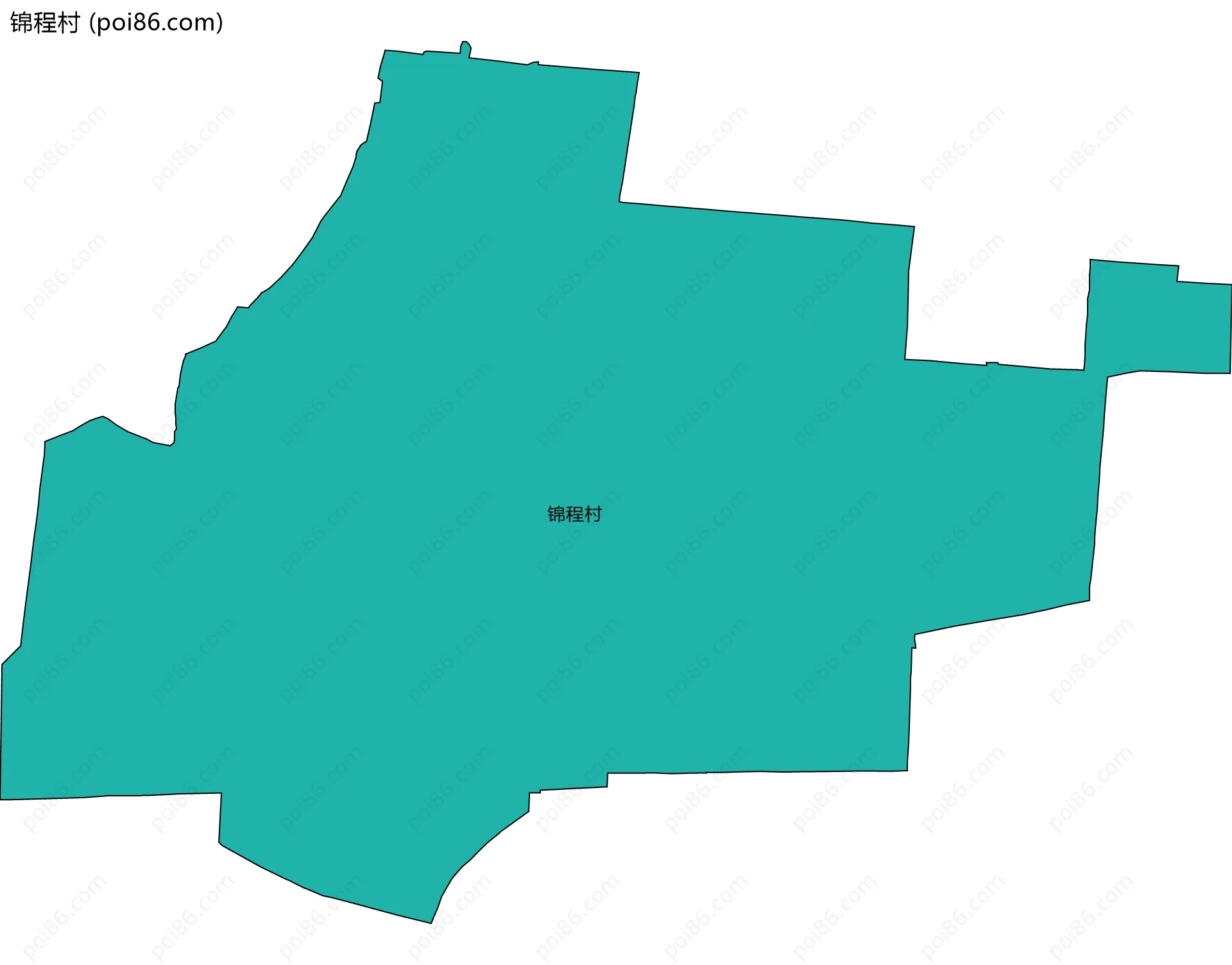 锦程村边界地图