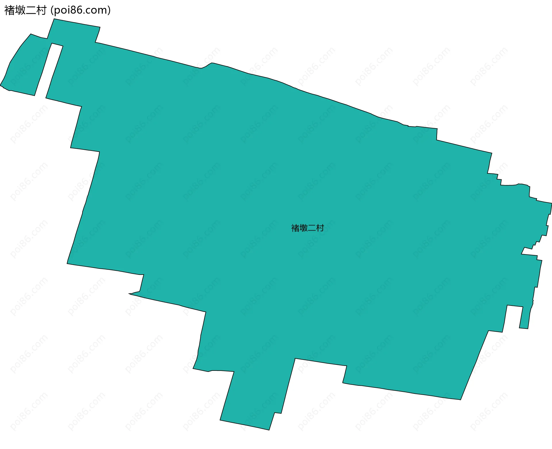 褚墩二村边界地图