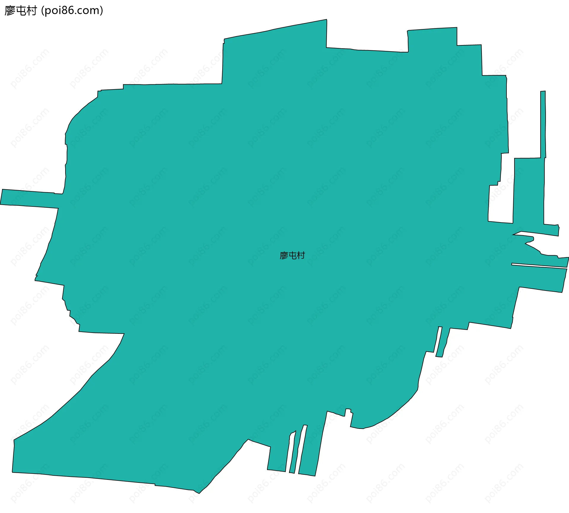 廖屯村边界地图