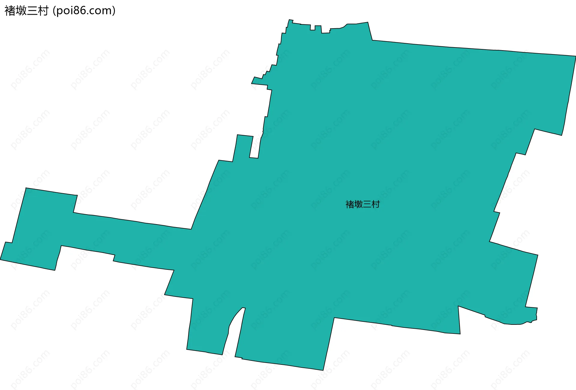褚墩三村边界地图