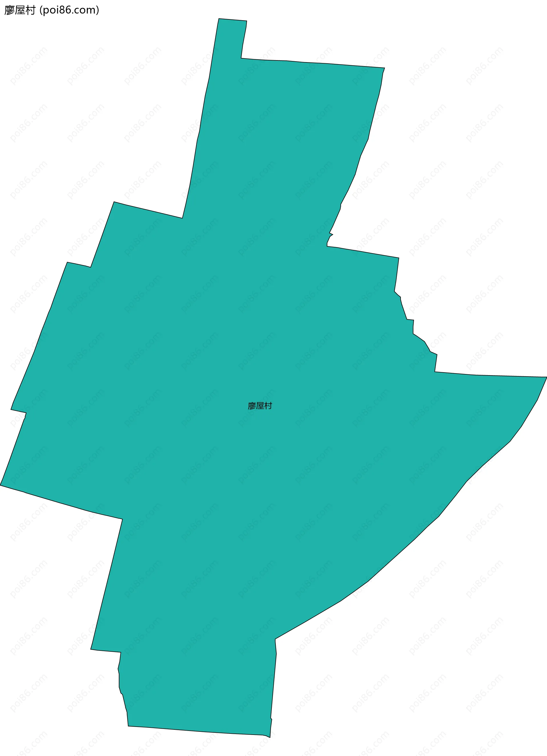 廖屋村边界地图