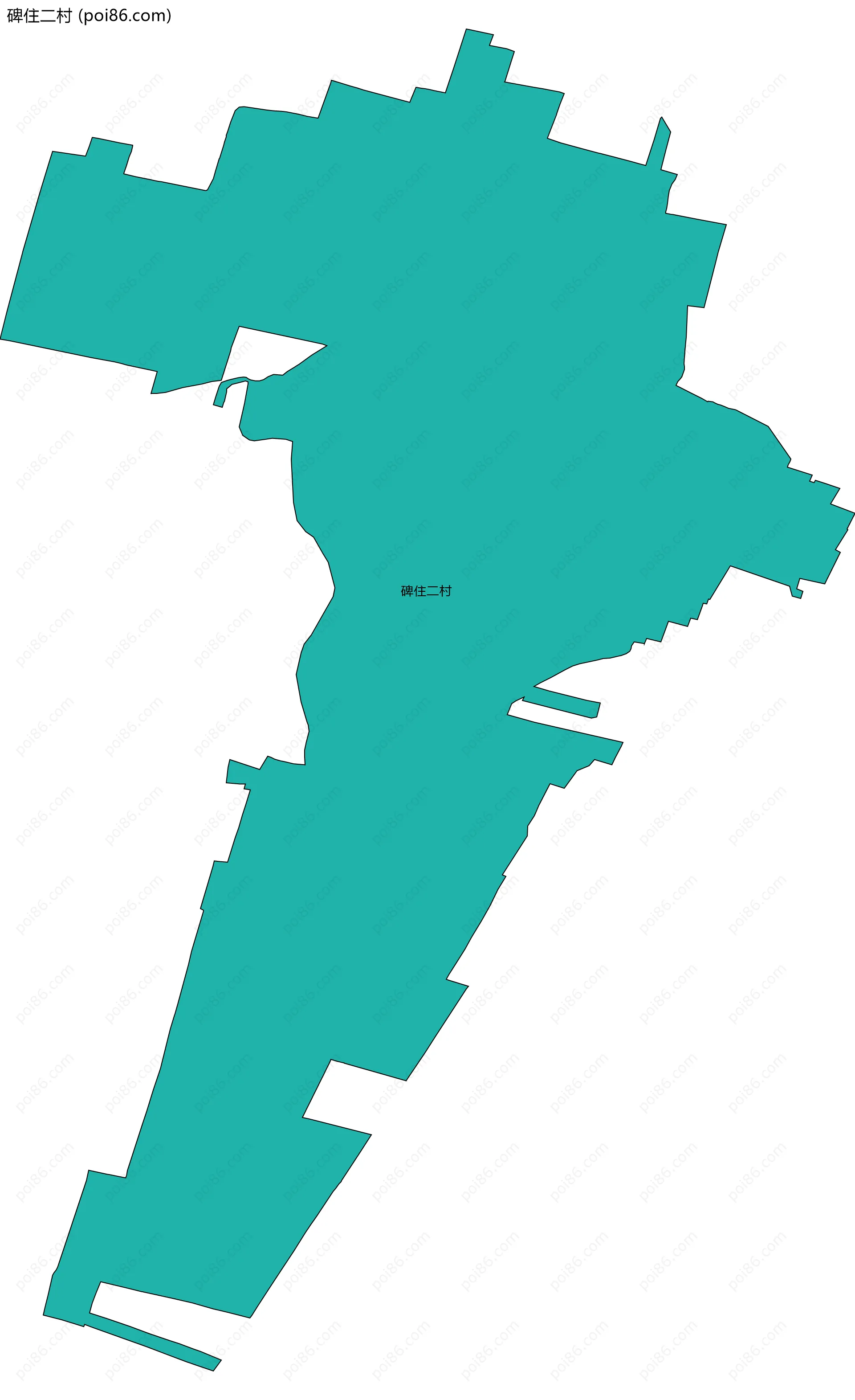 碑住二村边界地图