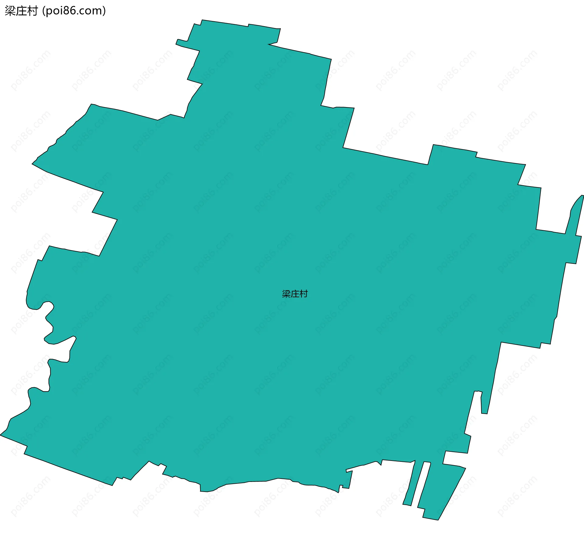 梁庄村边界地图