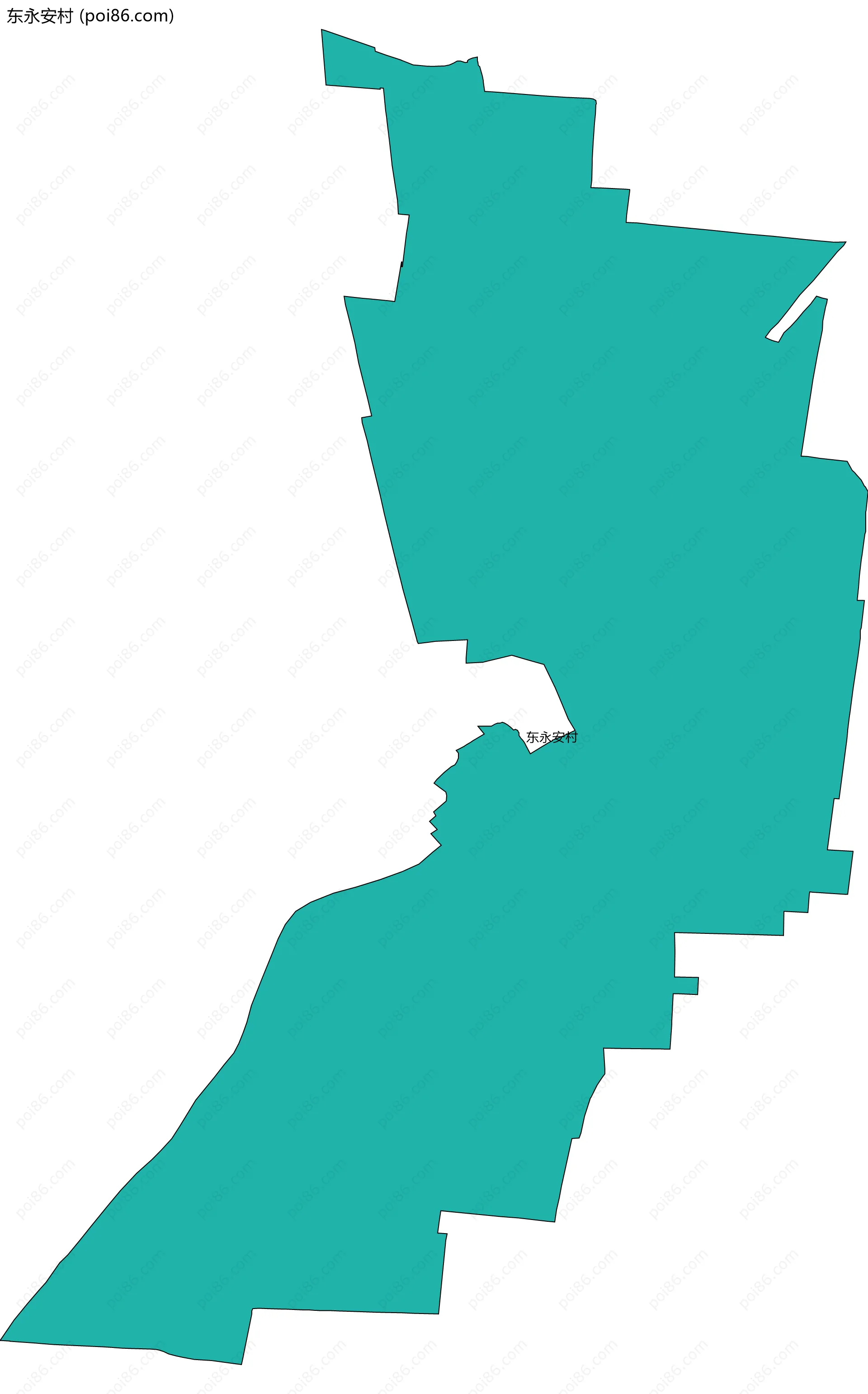 东永安村边界地图