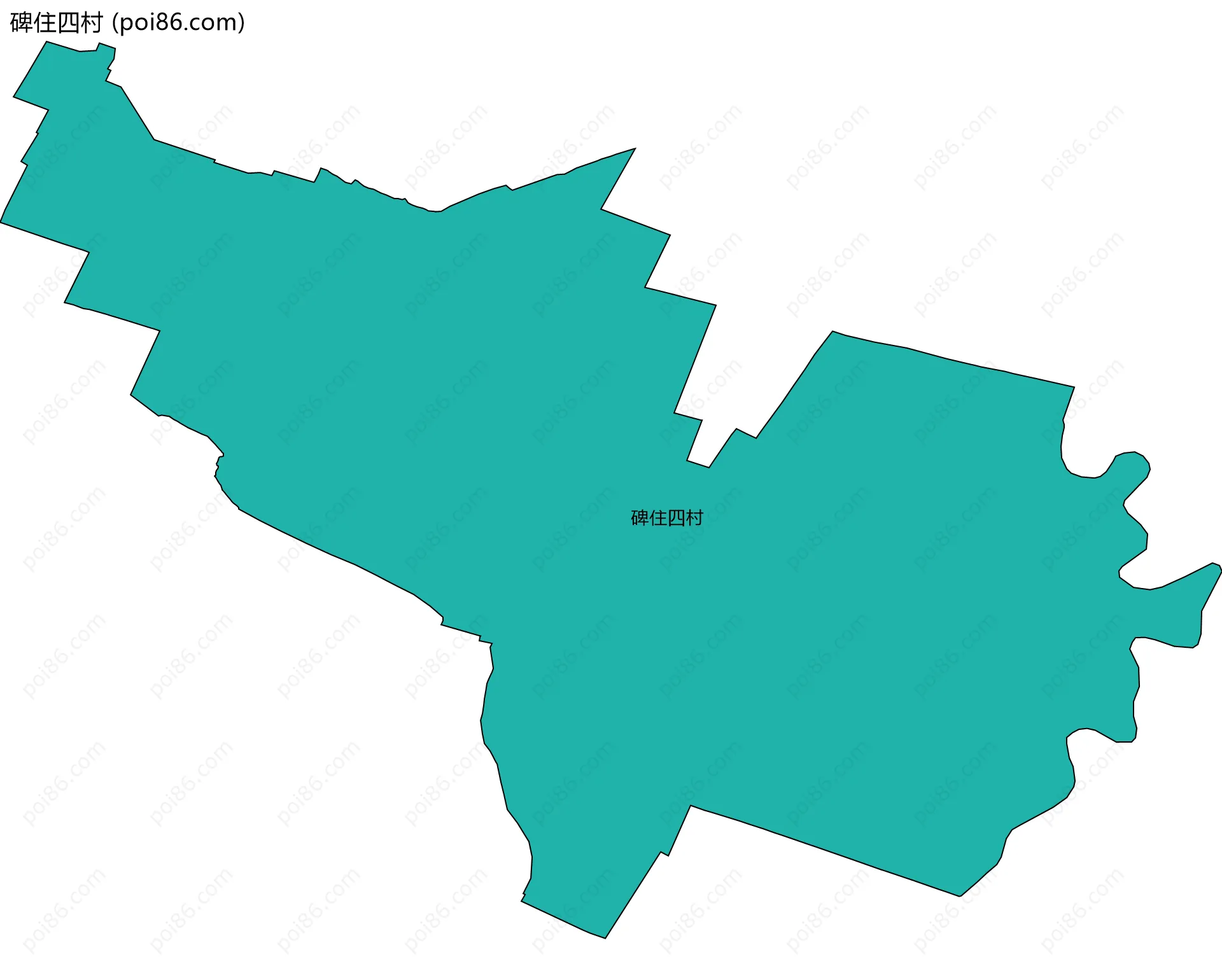 碑住四村边界地图