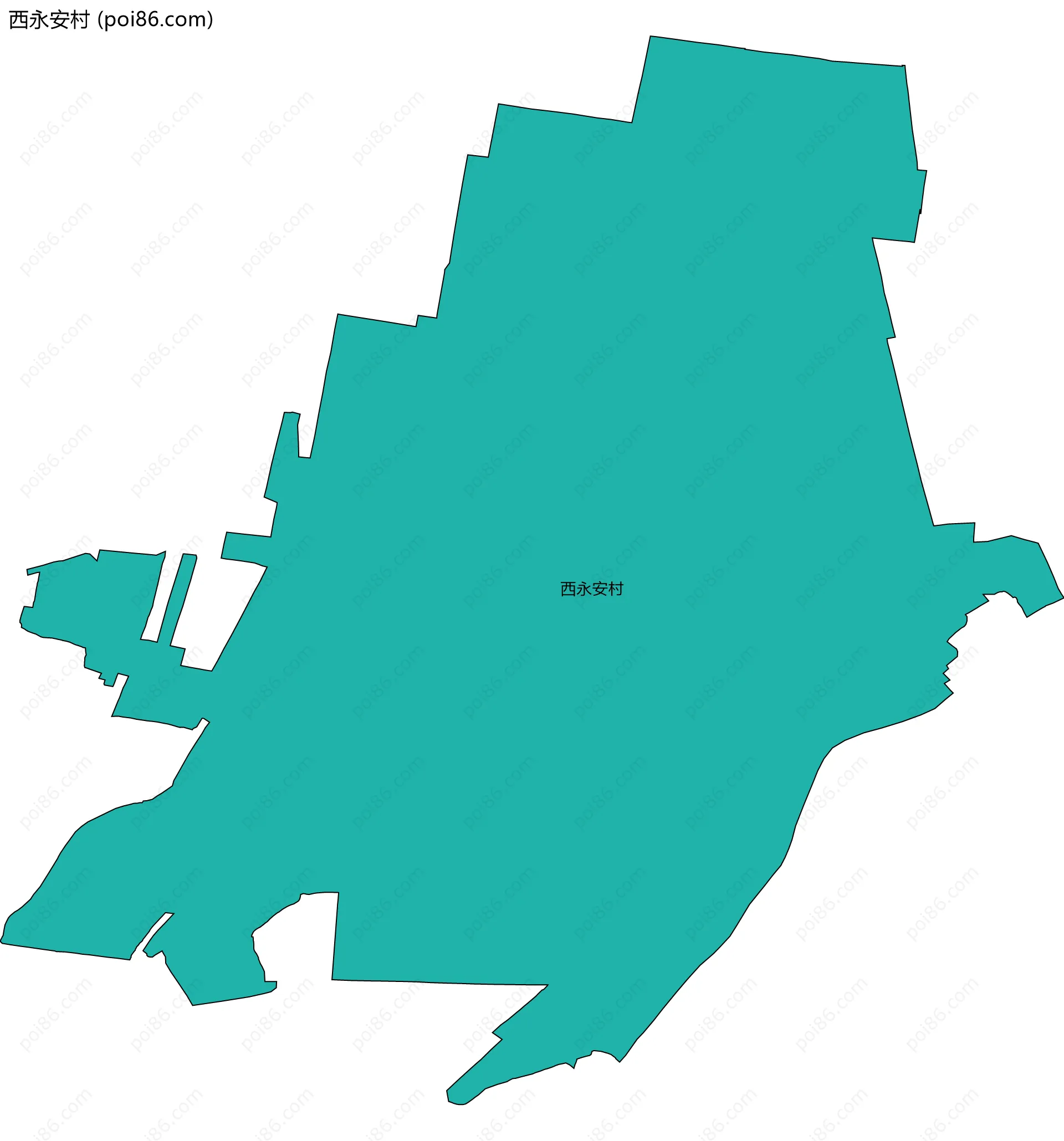 西永安村边界地图