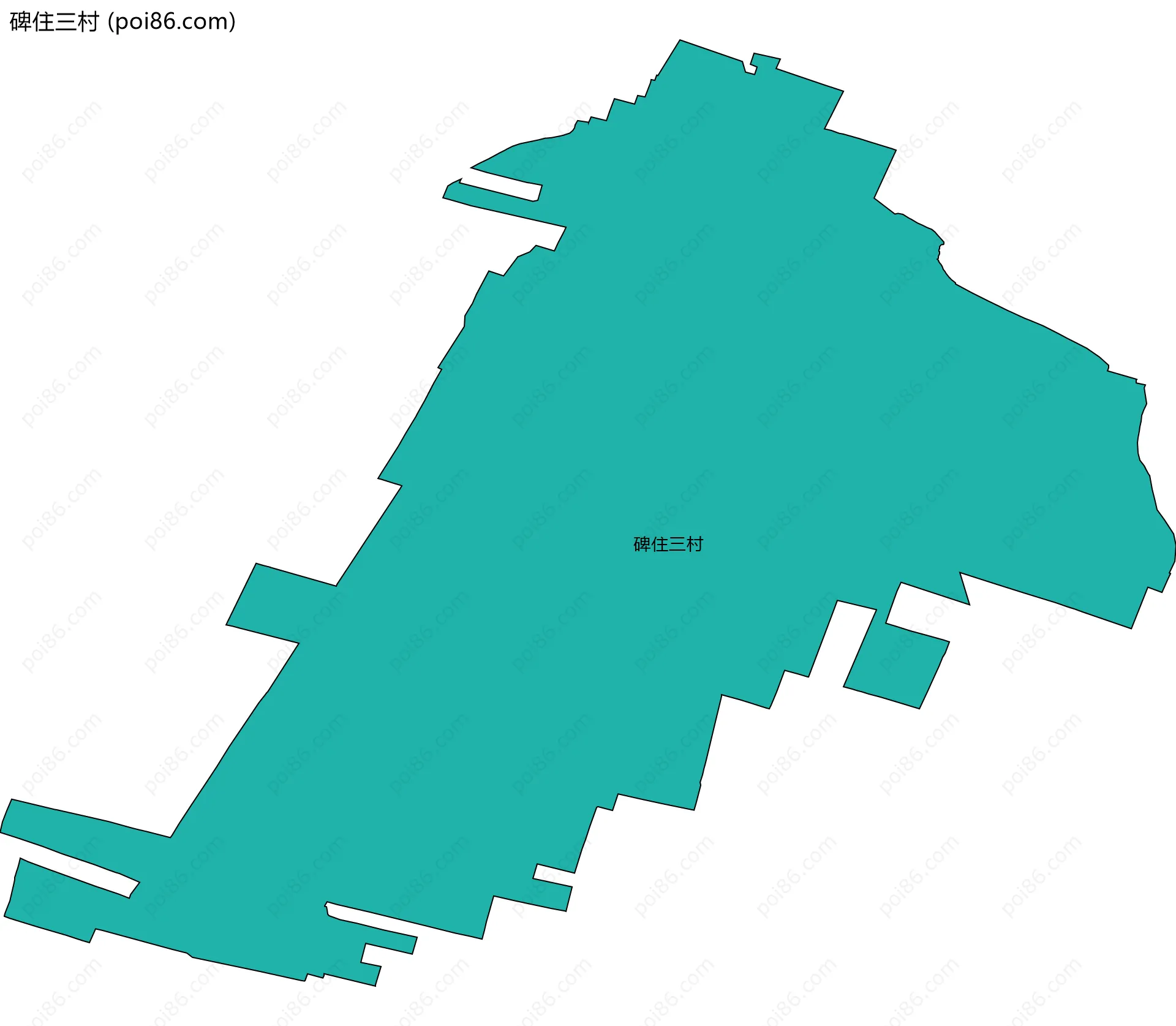 碑住三村边界地图