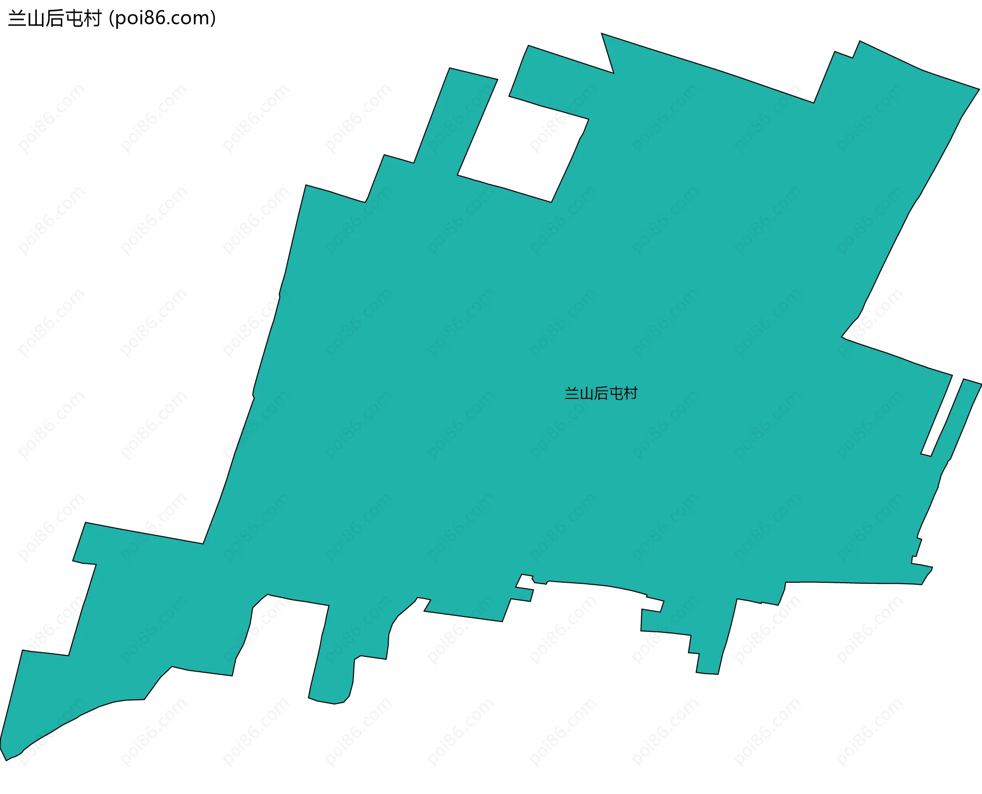 兰山后屯村边界地图