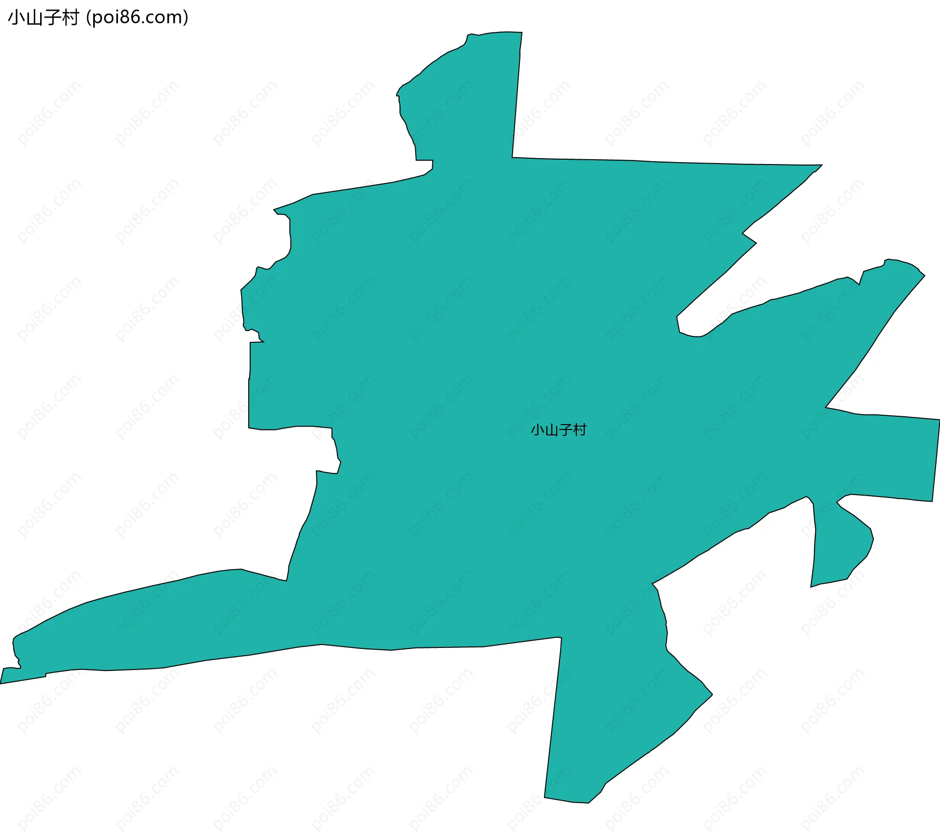 小山子村边界地图