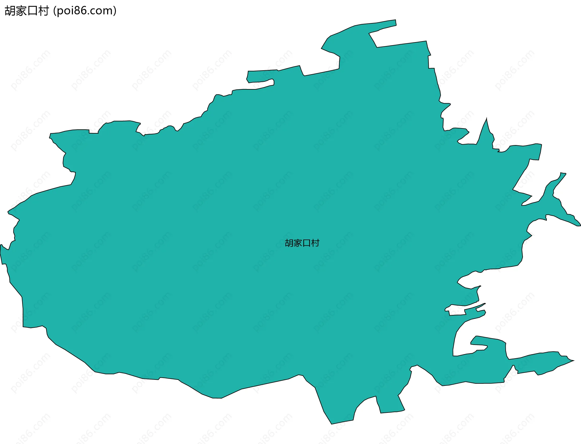 胡家口村边界地图