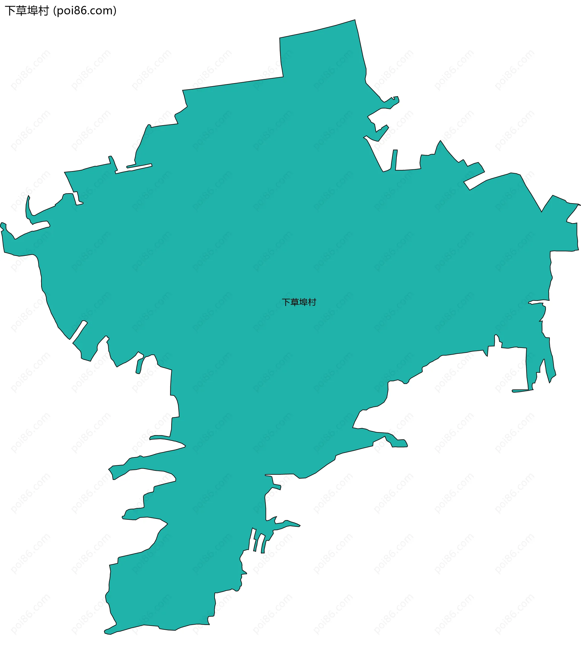 下草埠村边界地图